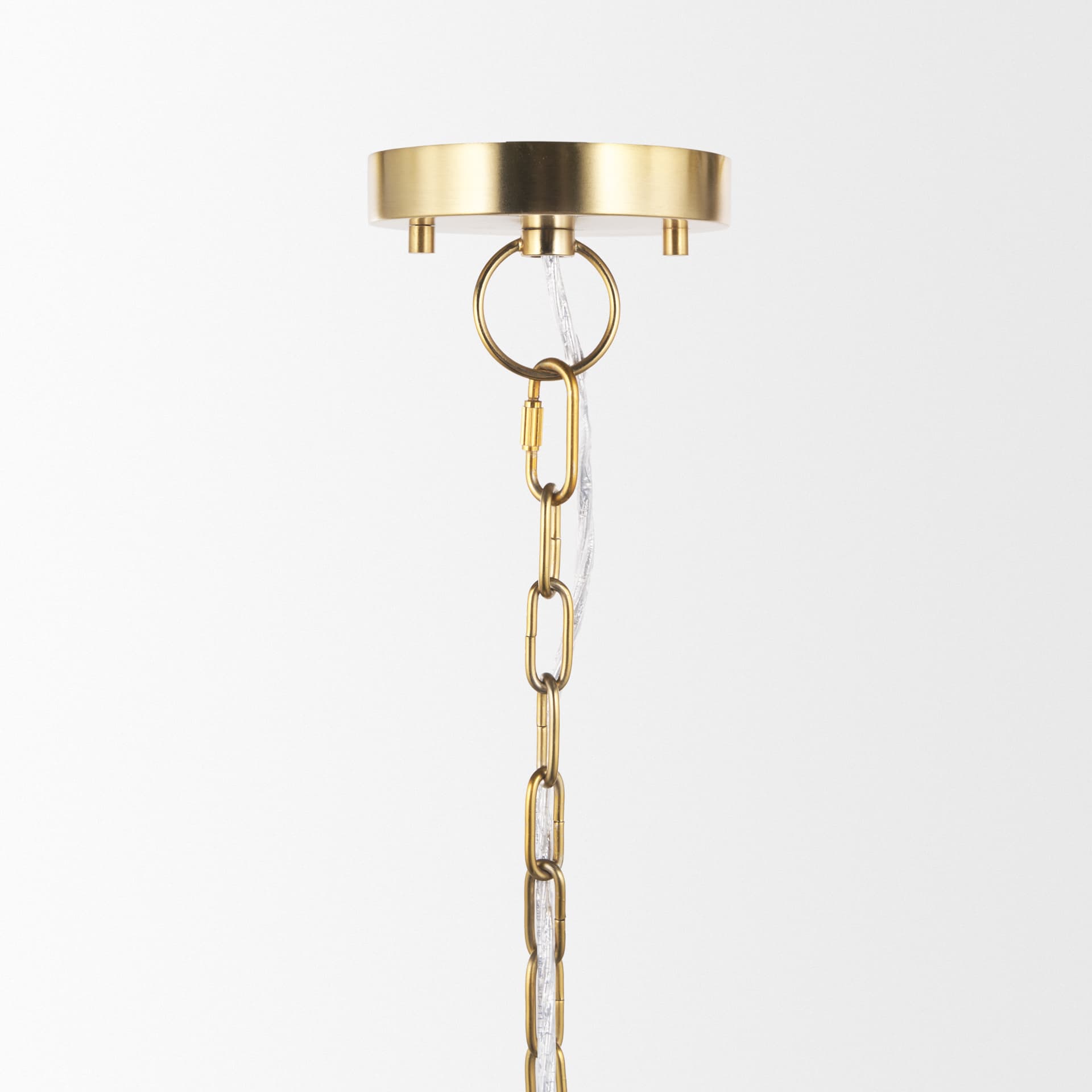 Saliha Cane w/ Brass Metal Pendant Light — product photograph