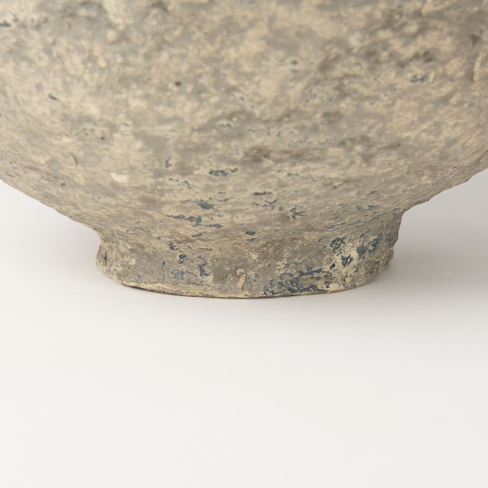 Sonu Set of 2 Gray Paper Mache Half-Pot Bowls — product photograph