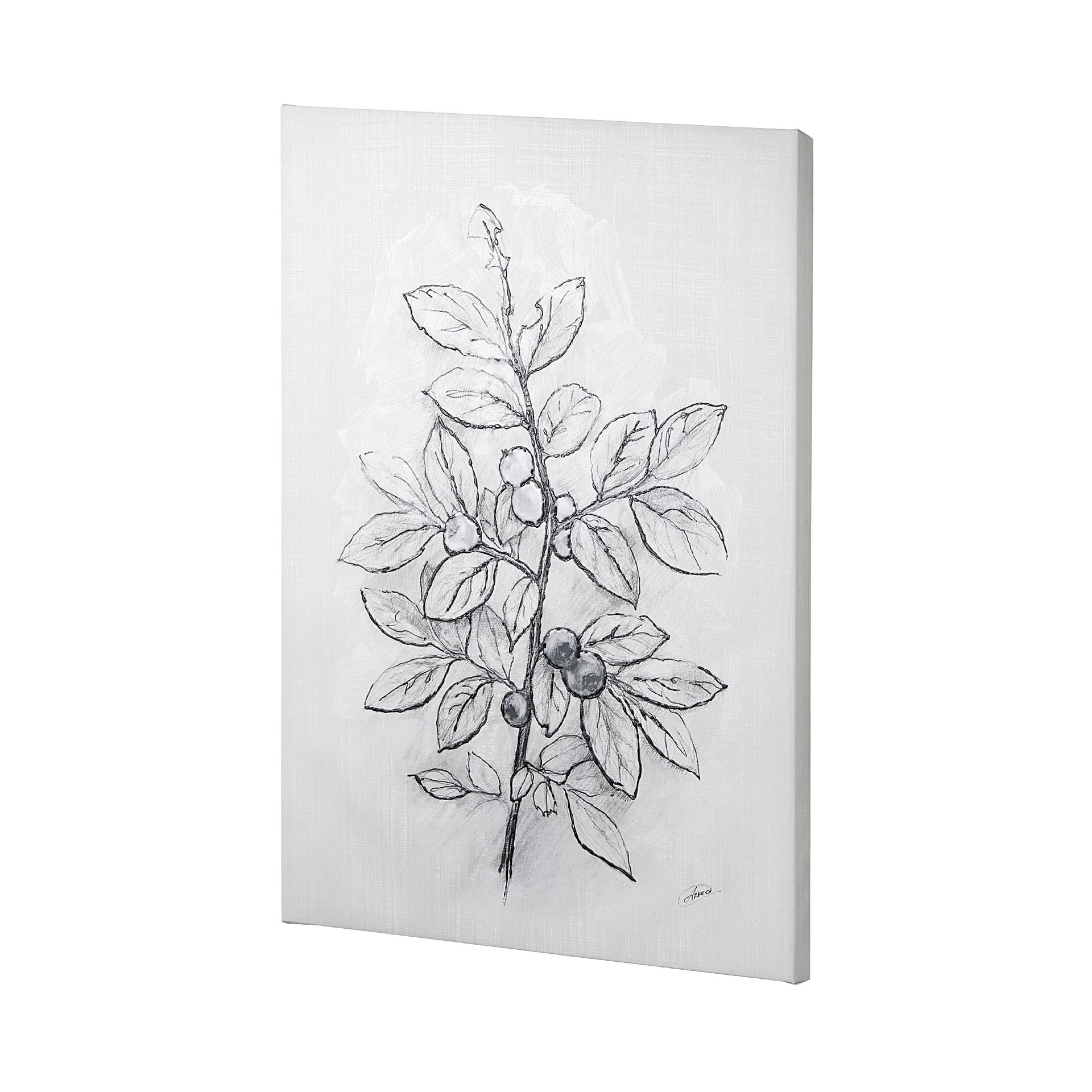 Wildberry Collection Blueberry by Ariana a Hand Embellished Textured Canvas — product photograph