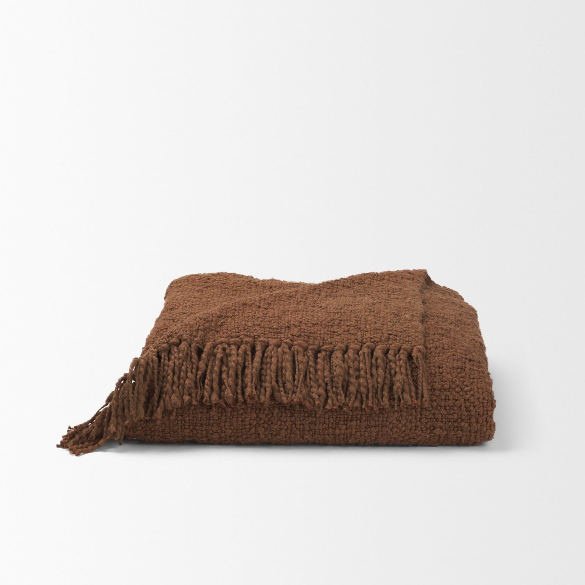 Kambal Mahogany Woven Cotton Throw Blanket — product photograph