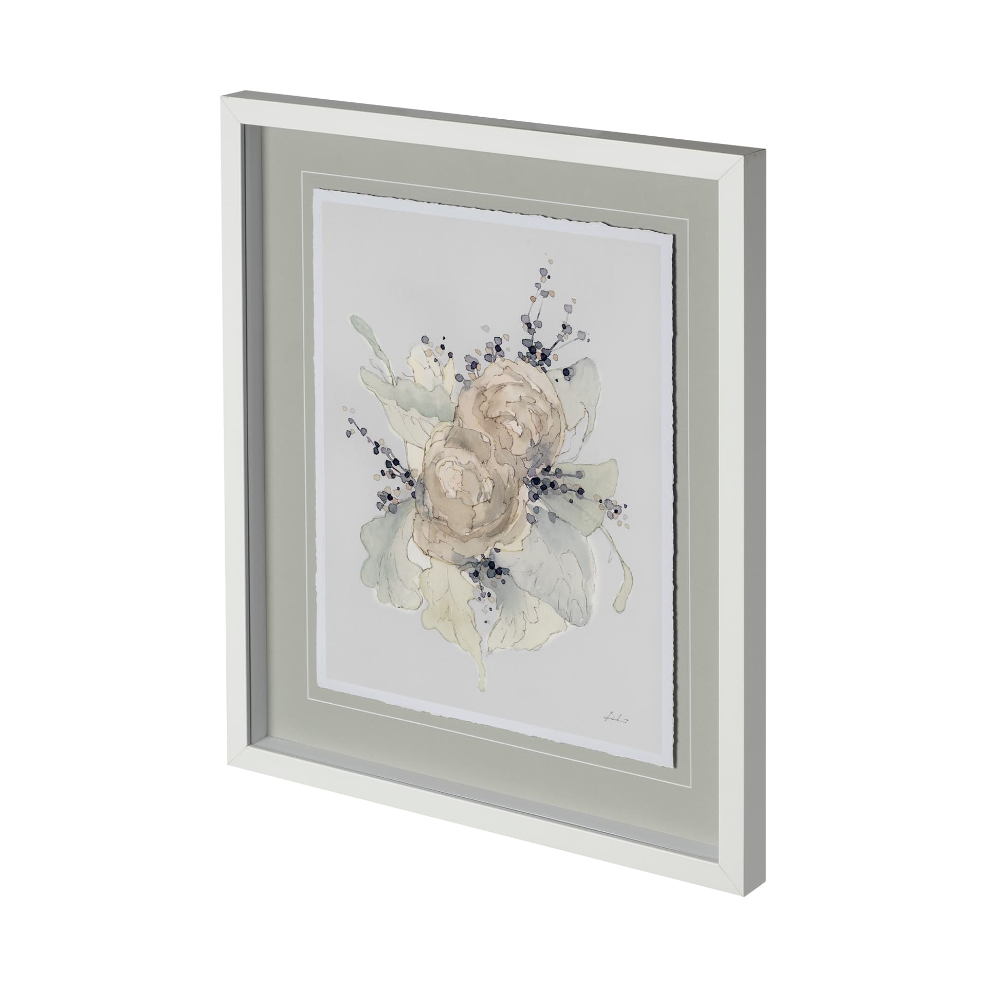 Together II by Melody Ducharme a Hand Embellished Textured Framed Art Print Matted under Glass — product photograph