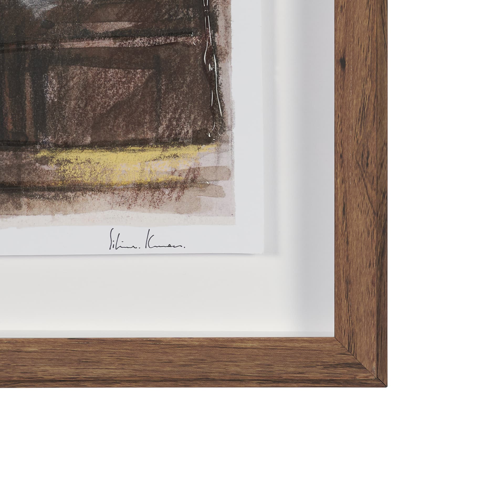 At The Cabin II by Mercana Studio Hand Embelished Framed Artwork Matted under Glass — product photograph