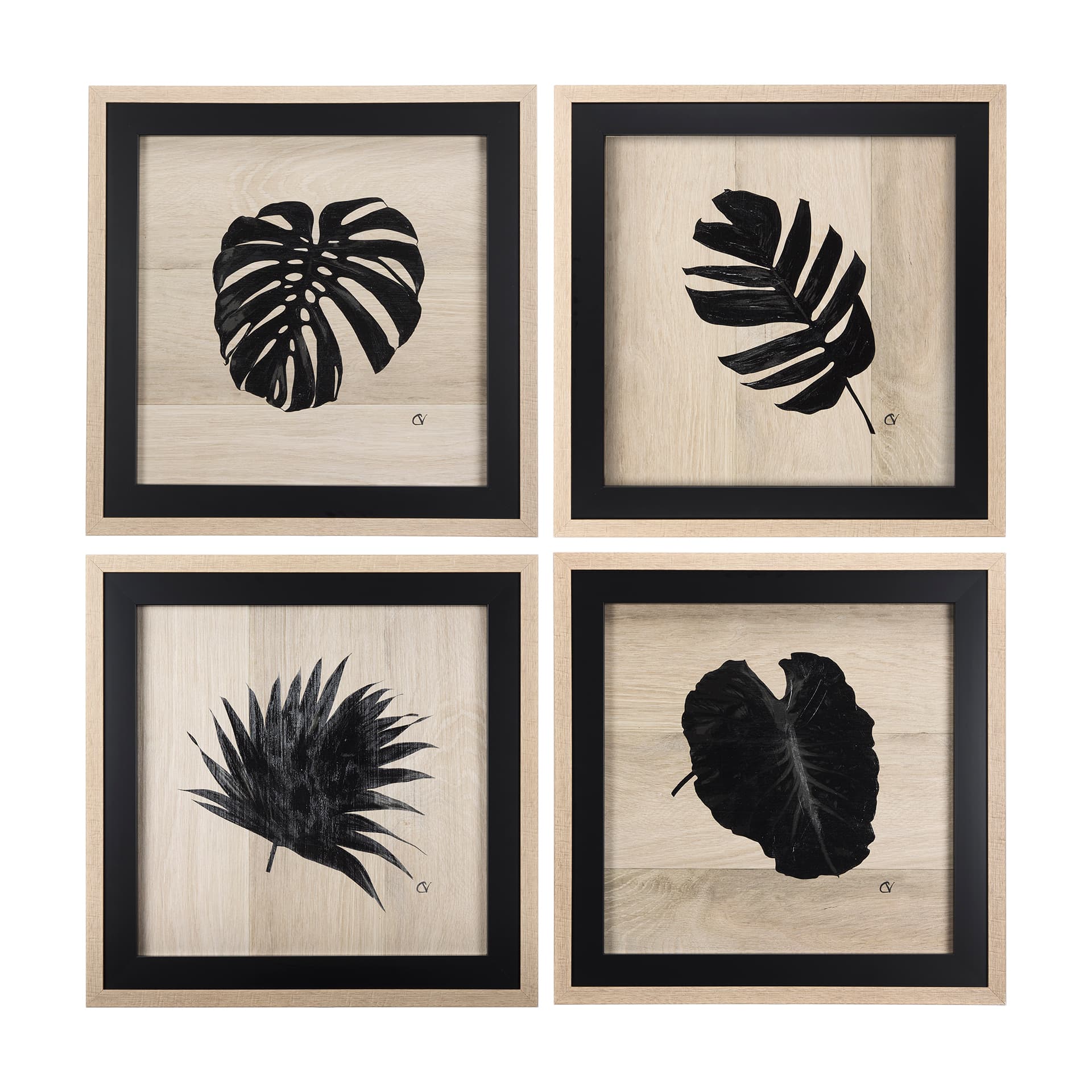 Tropican Leave II by Mercana Studio a Hand Embellished Textured Framed Art Print — product photograph