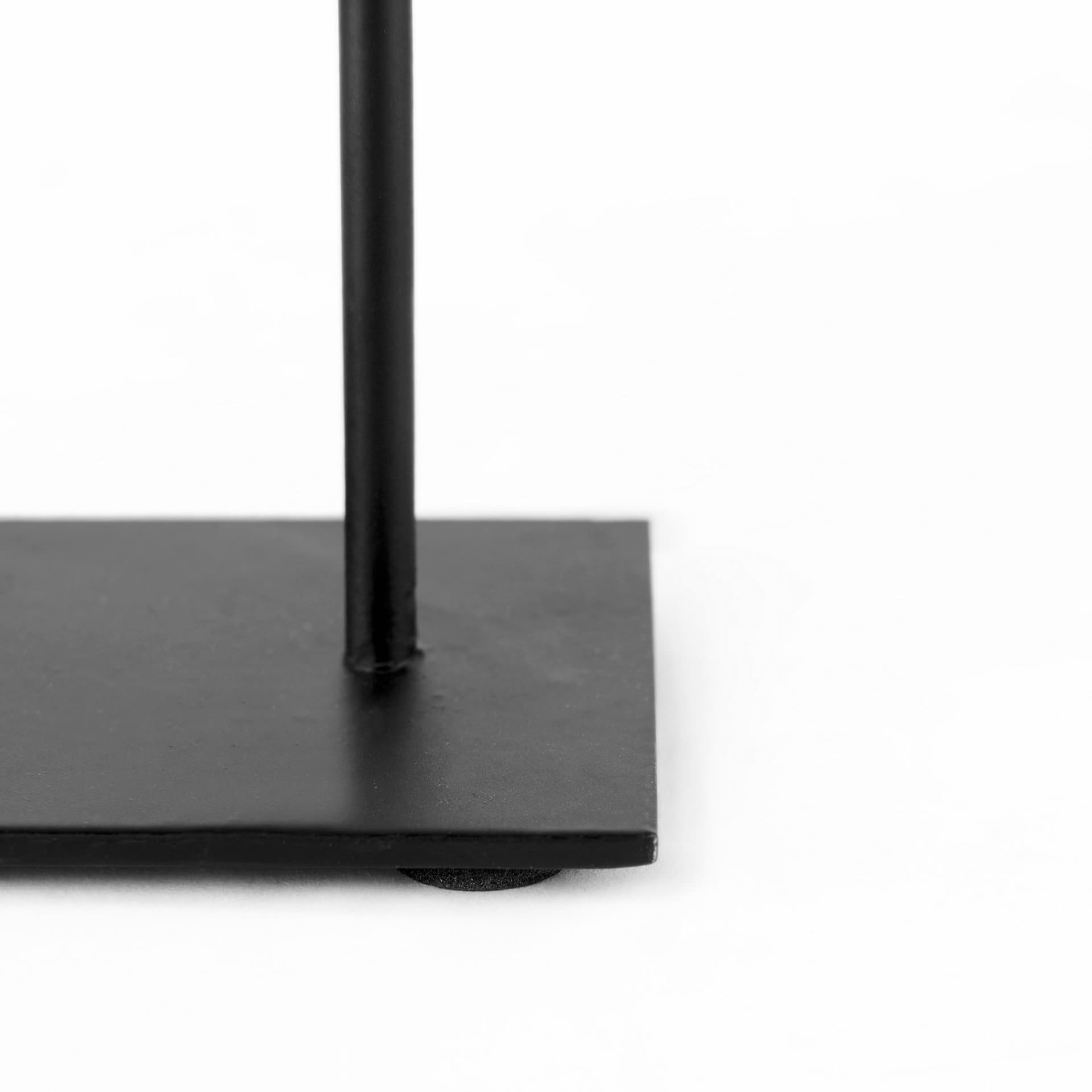 Micra 9.1L x 2.6W x 10.9H Matte Black Metal Decorative Object on a Stand — product photograph