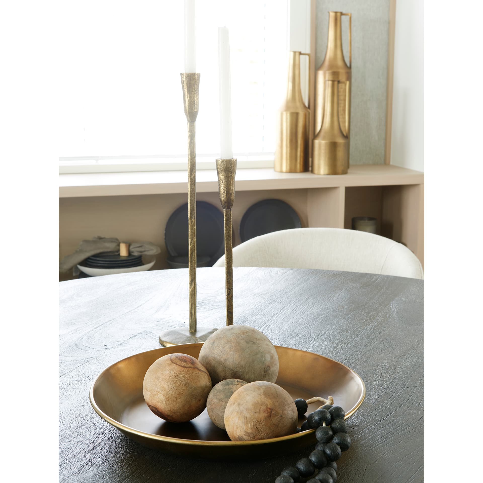 Carrick (Set of 3) Natural Wood Decorative Spheres — product photograph