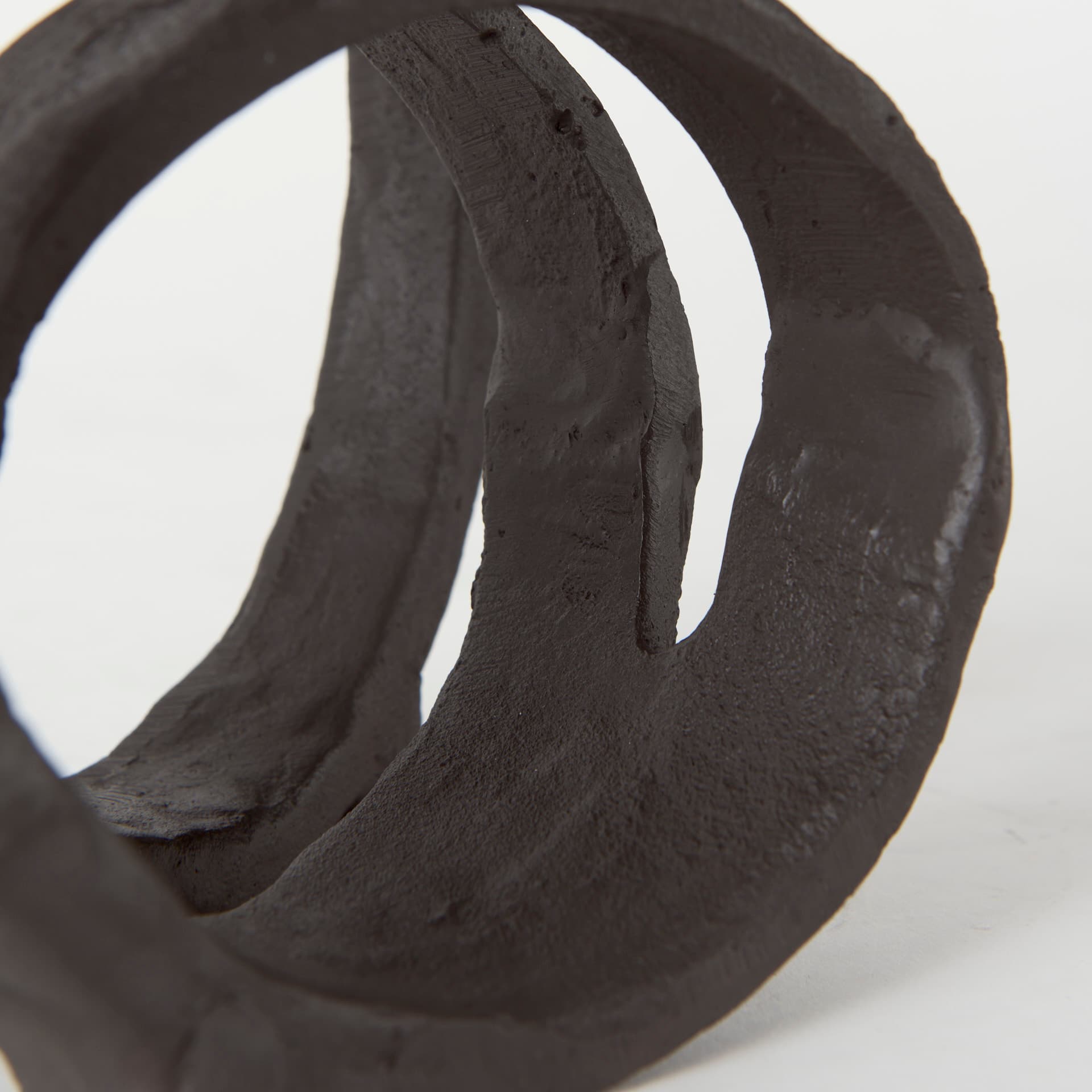 Stanislaw II Black Metal Infinite Ribbon Sculpture — product photograph
