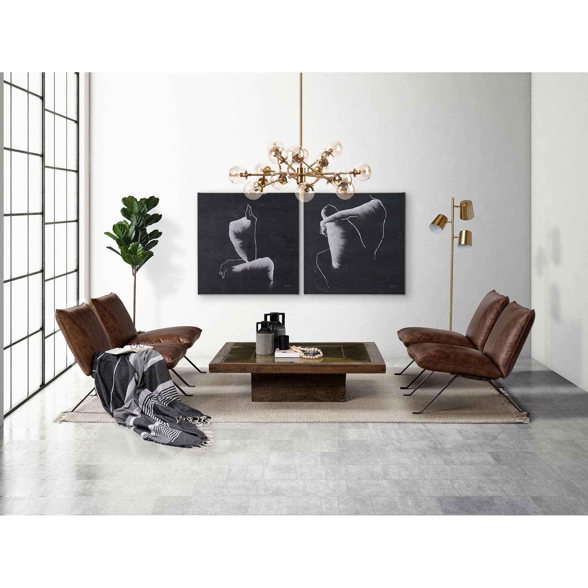 Andromedae I by Melody. D a Hand Embellished Textured Canvas — in a styled room
