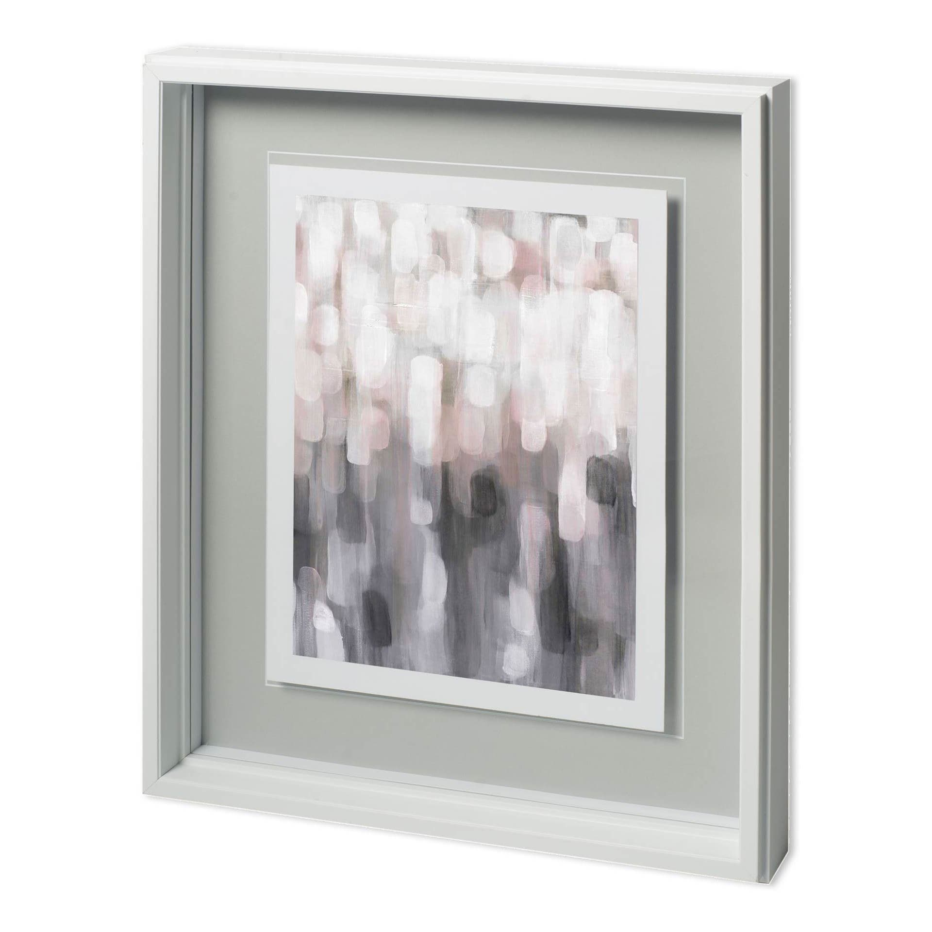 Blushing II by Karen Lorena Parker a Hand Embellished Textured Framed Art Print Matted under Glass — product photograph