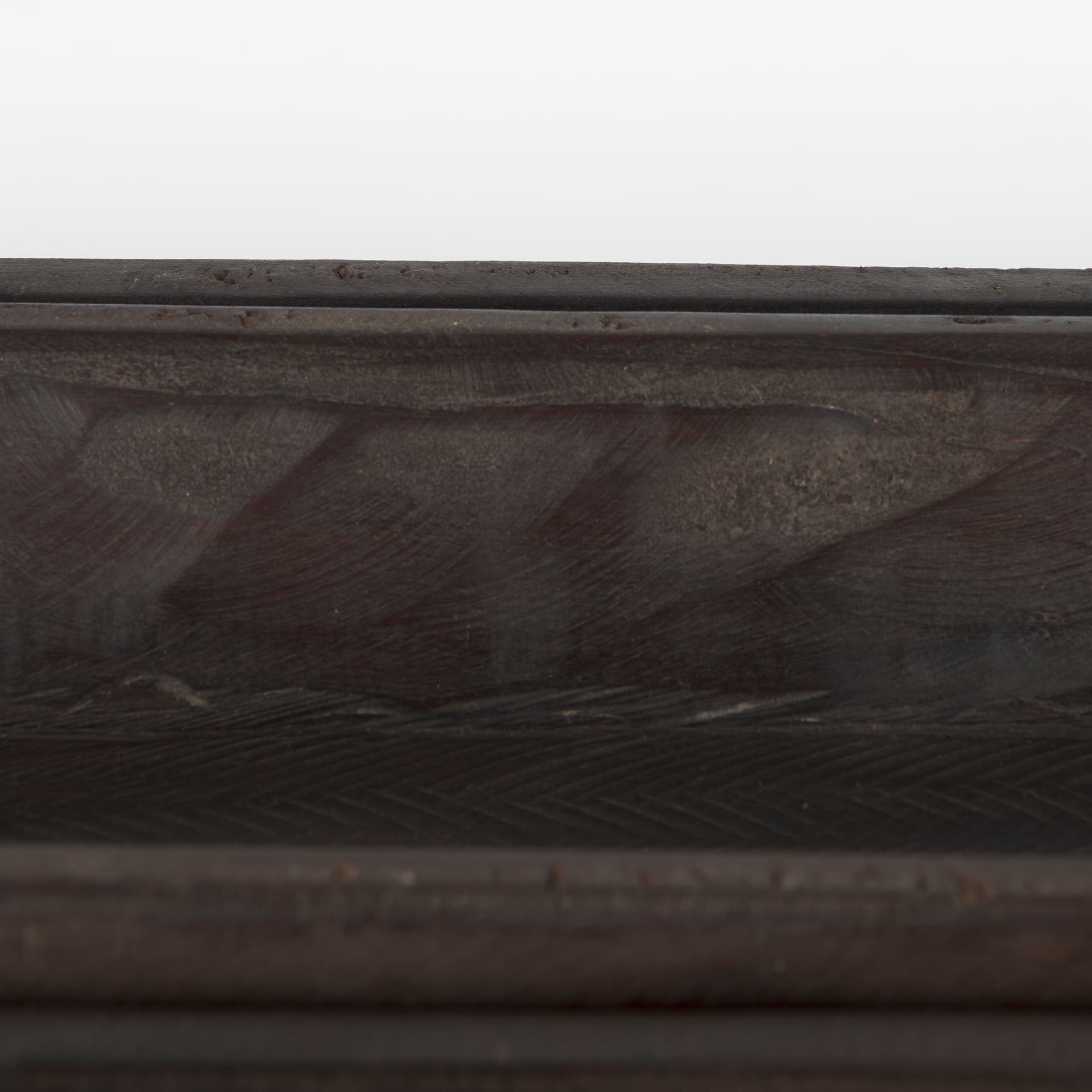 Athena Set of 2 Extra Large Black-Brown Reclaimed Wood Trays — product photograph