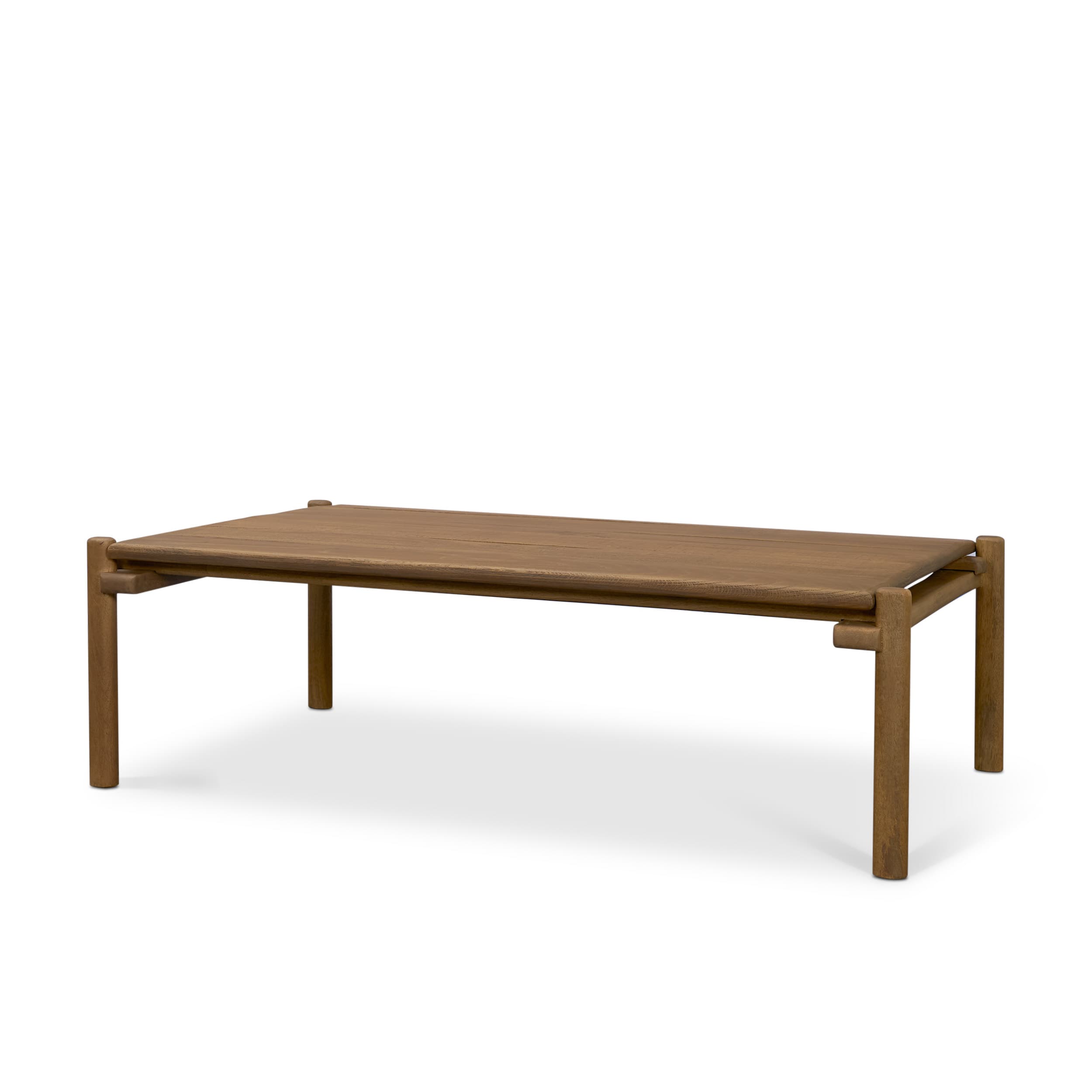 Riven Oak Wood Rectangular Coffee Table — product photograph
