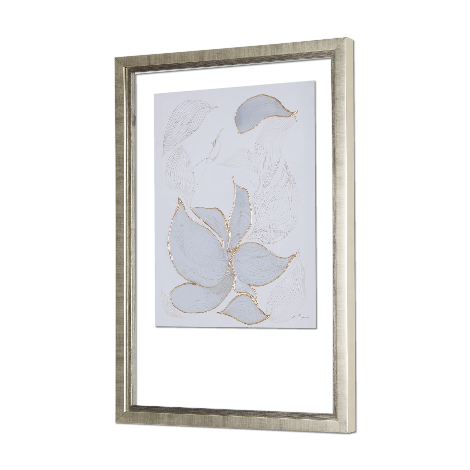 Interplay II by Mercana Studio a Hand Embellished Textured Framed Art Print Matted under Glass — product photograph