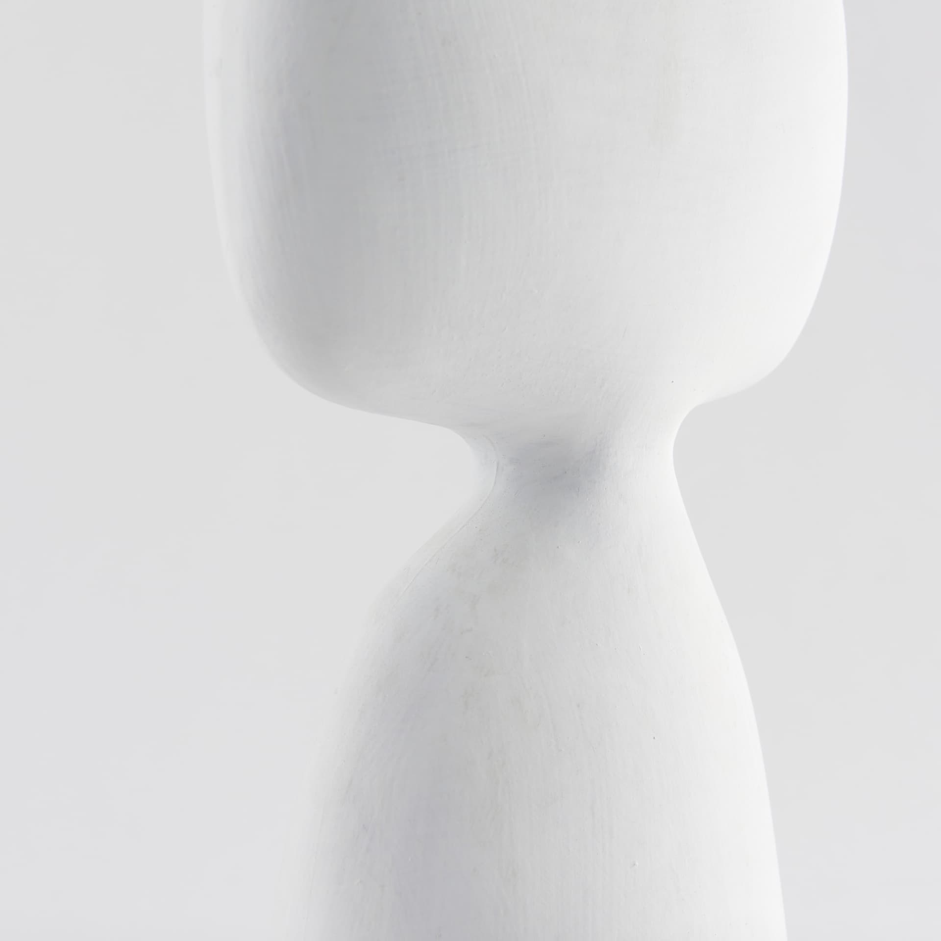 Tatum 11.6H Sculptural White Ceramic Vase — product photograph