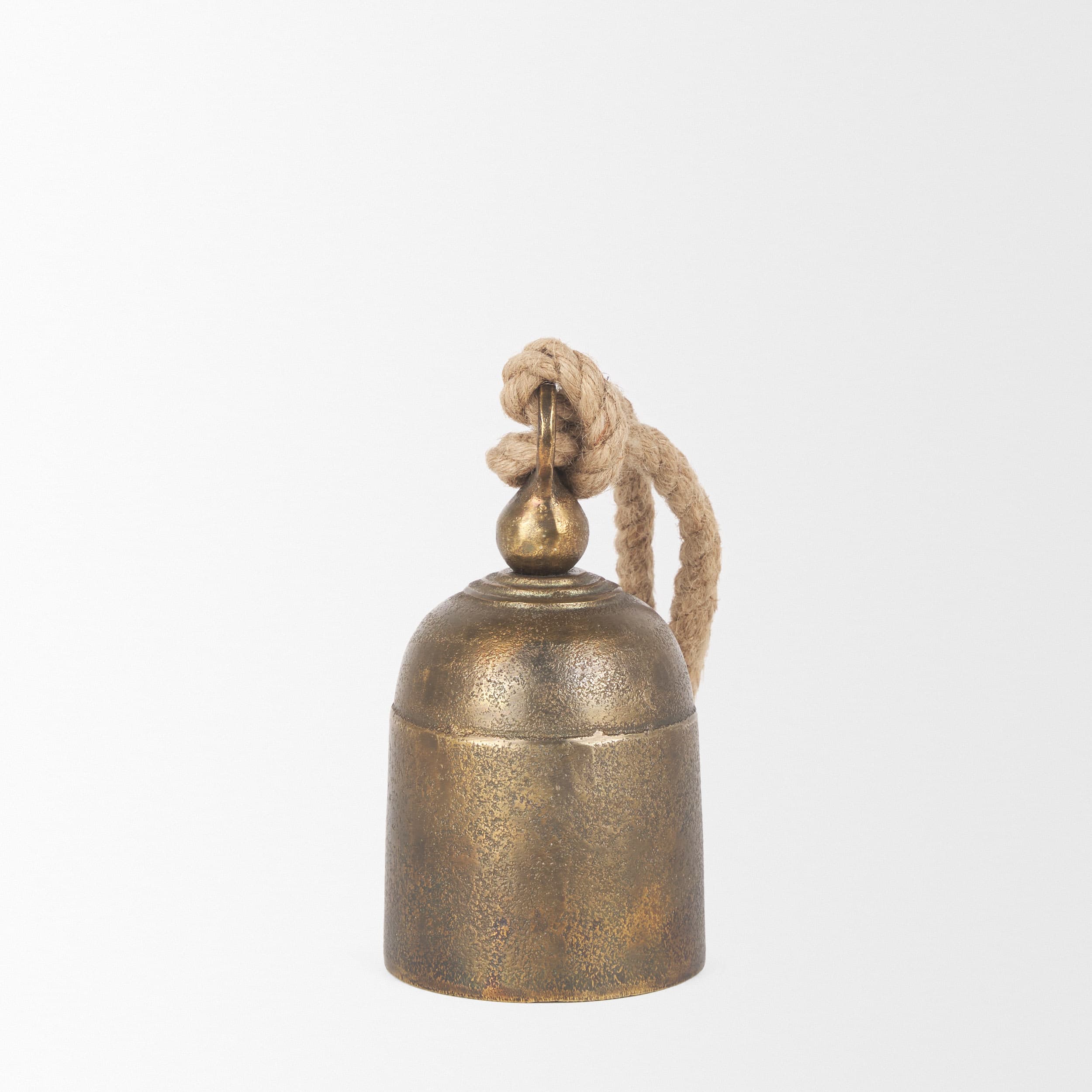 Quincy Small Gold Metal Decorative Bell Object — product photograph