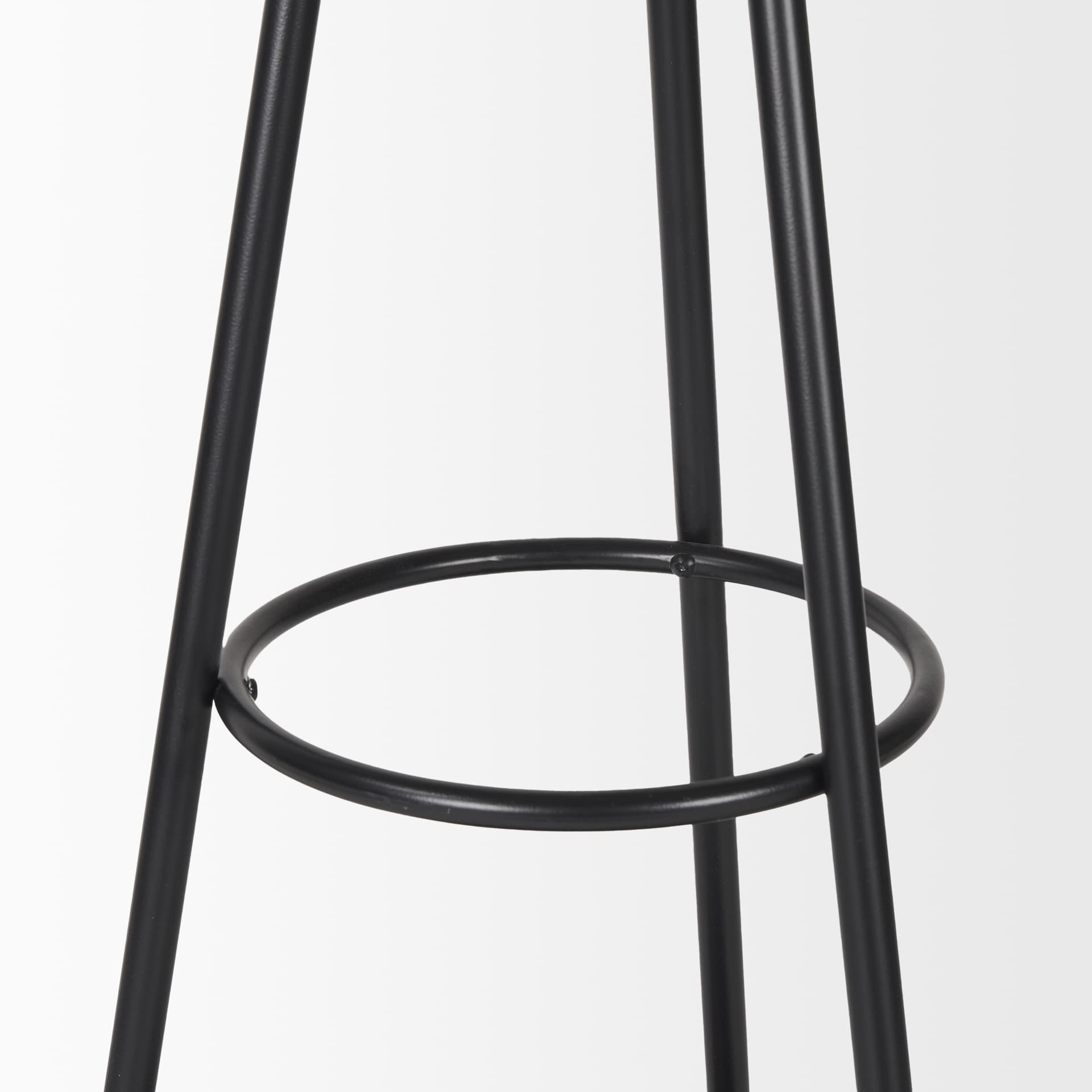 Everett Matte Black Metal w/ Two Metal Shelves Coat Rack — product photograph