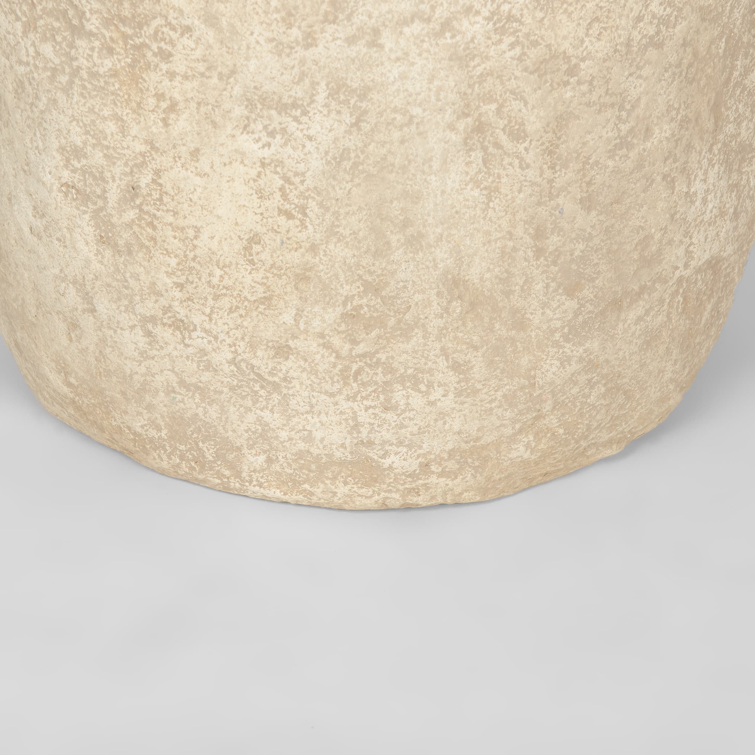 Rama Large Beige Paper Mache Floor Vase — product photograph