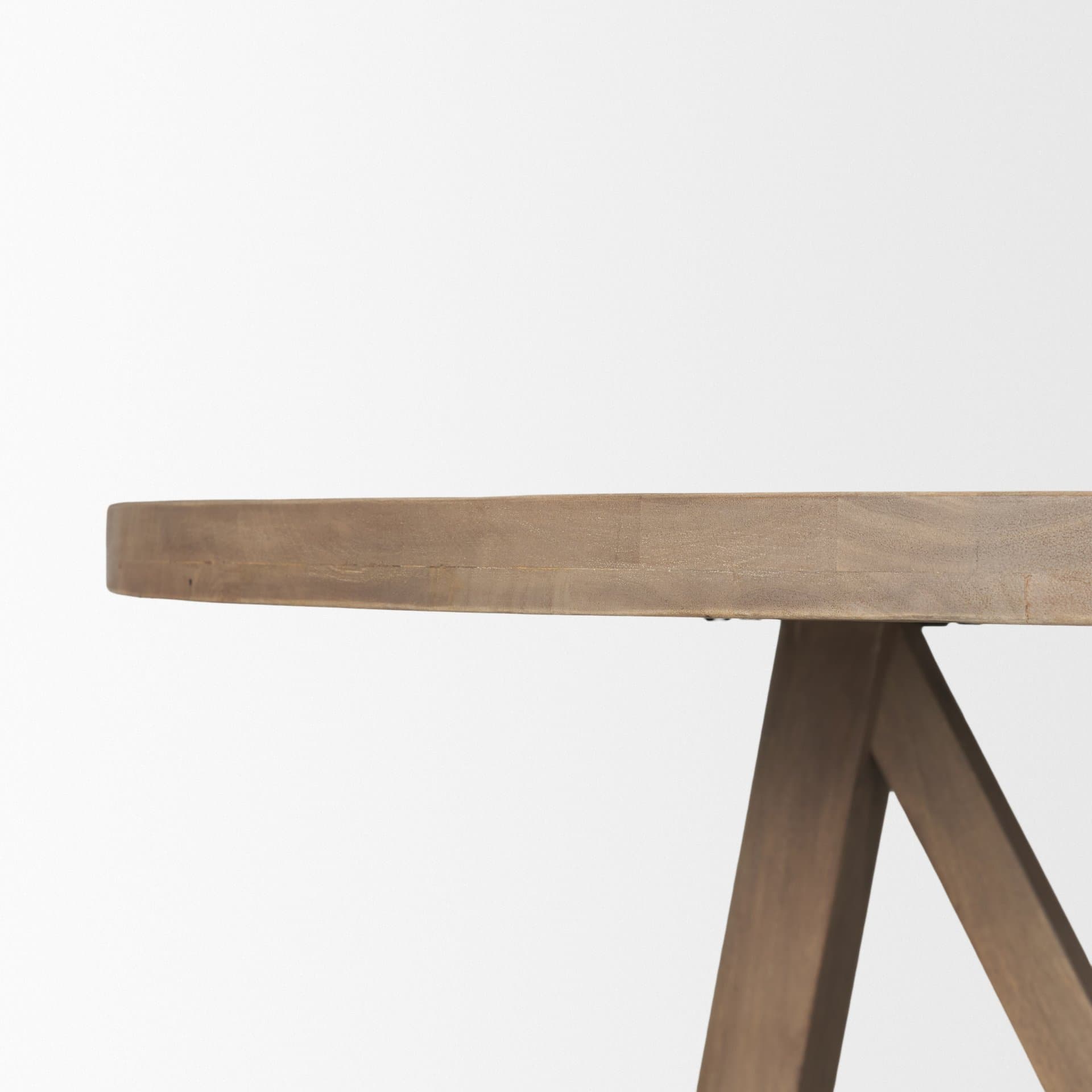 Legolas 60" Round Dining Table | Modern | Brown Wood | Seats 6 — product photograph