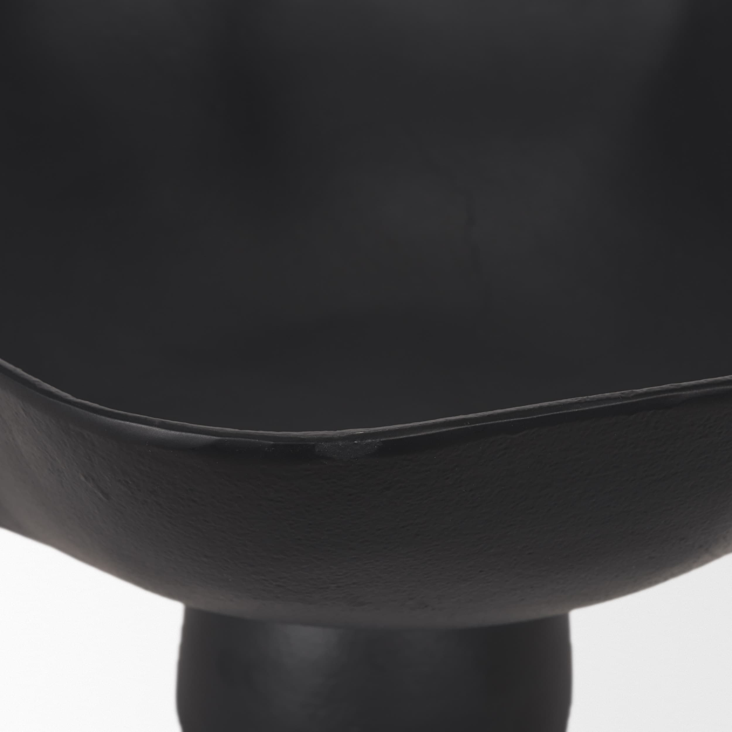 Radka Large Matte Black Metal Decorative Bowl — product photograph