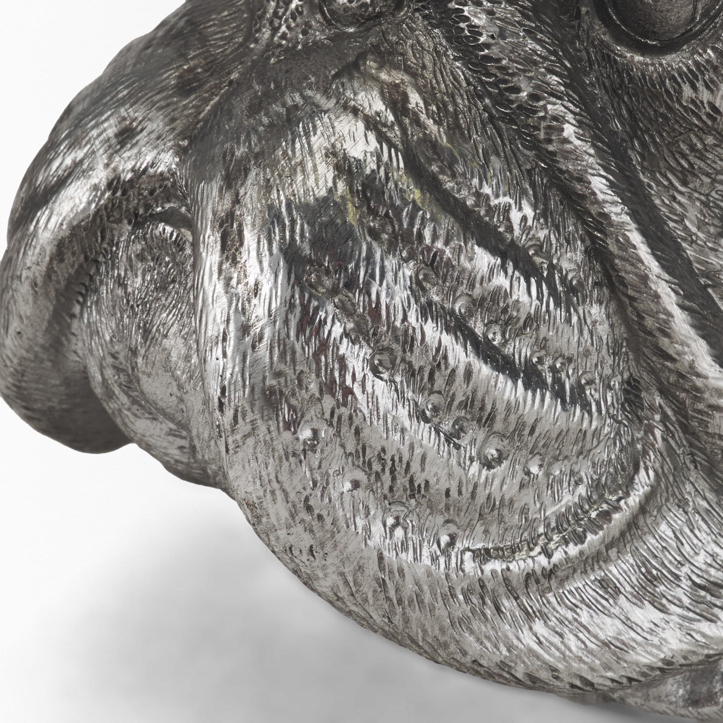 Bruno (Set of 2) 5L x 5W Silver American Bulldog Bookends — product photograph