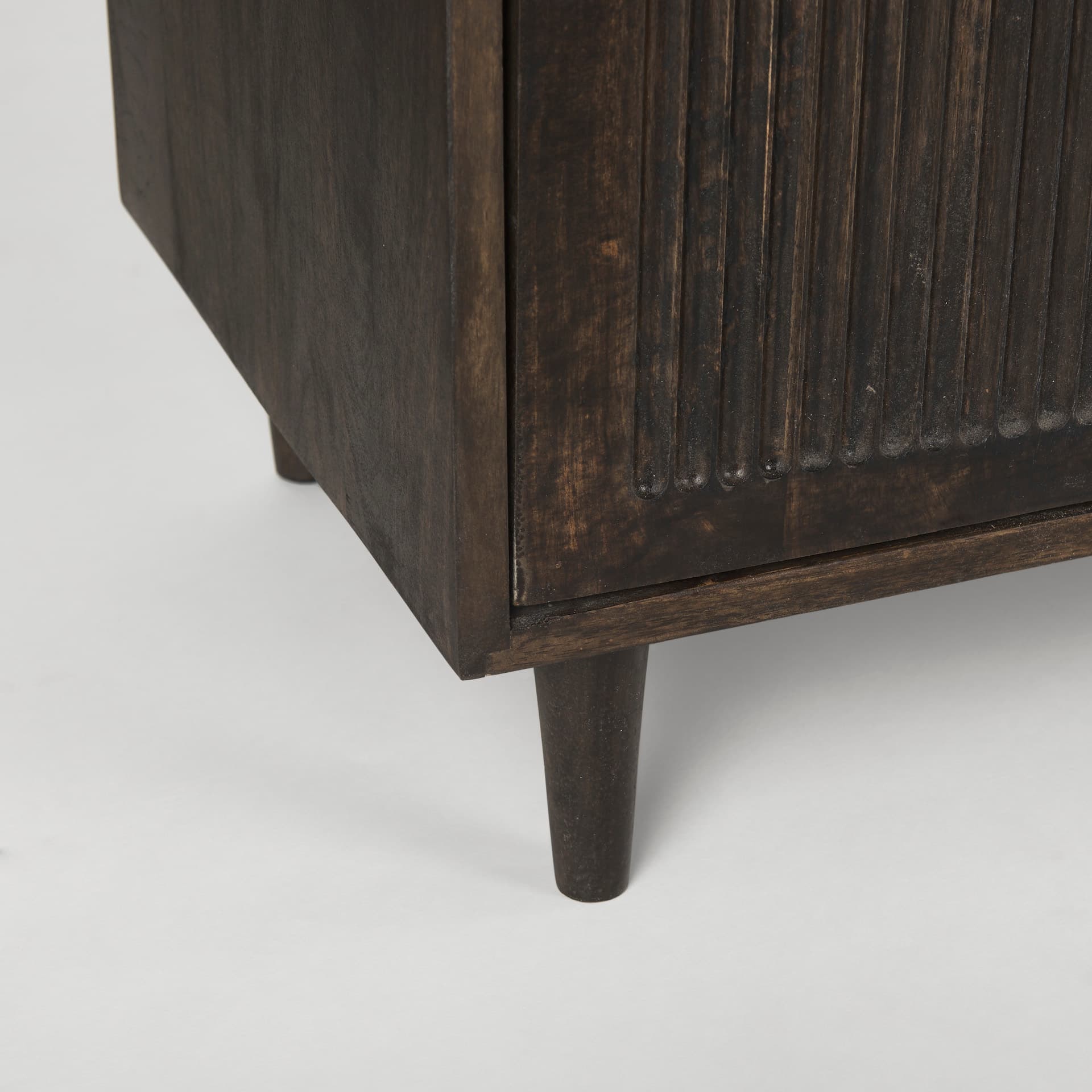 Tucker Dark Brown w/ Carved Arch Pattern 4 Door Sideboard — product photograph