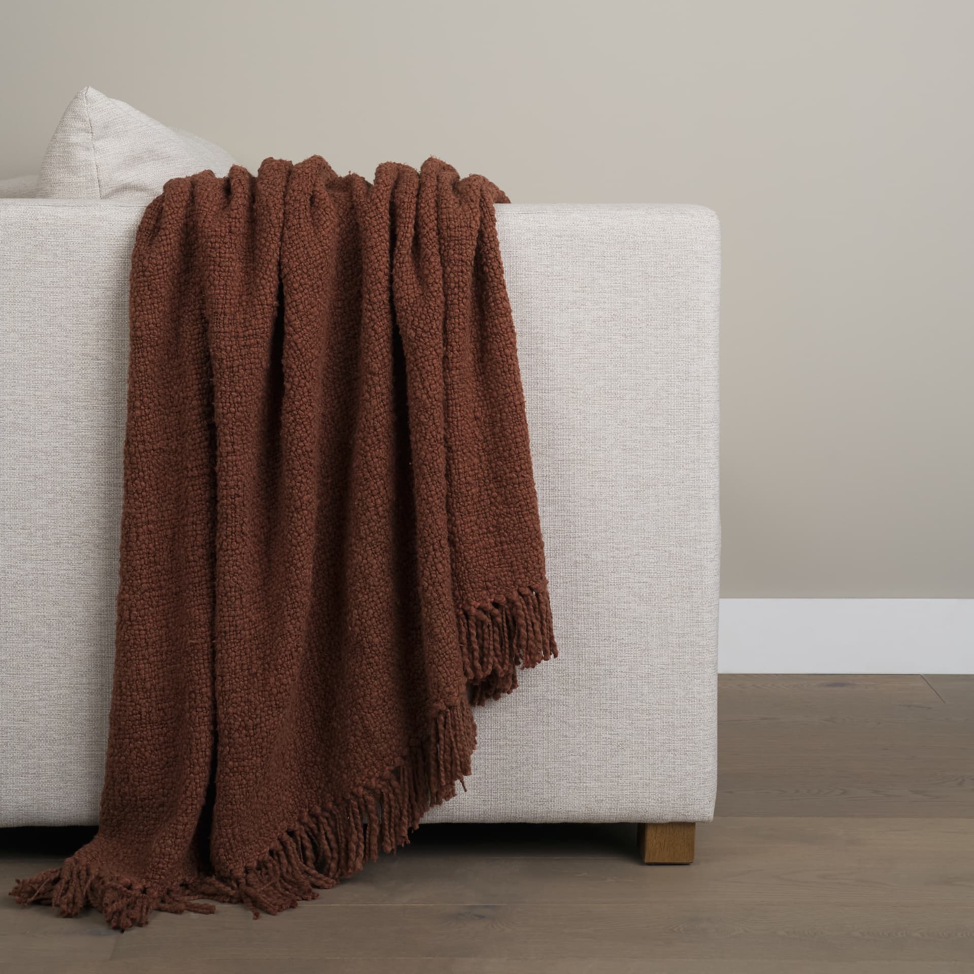 Kambal Mahogany Woven Cotton Throw Blanket — product photograph