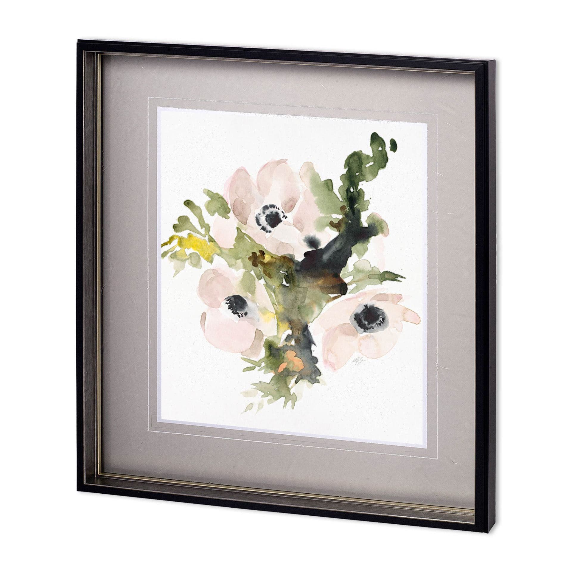 winter bouquet 1 by Megan Swartz a Hand Embellished Textured Framed Art Print Matted under Glass — product photograph