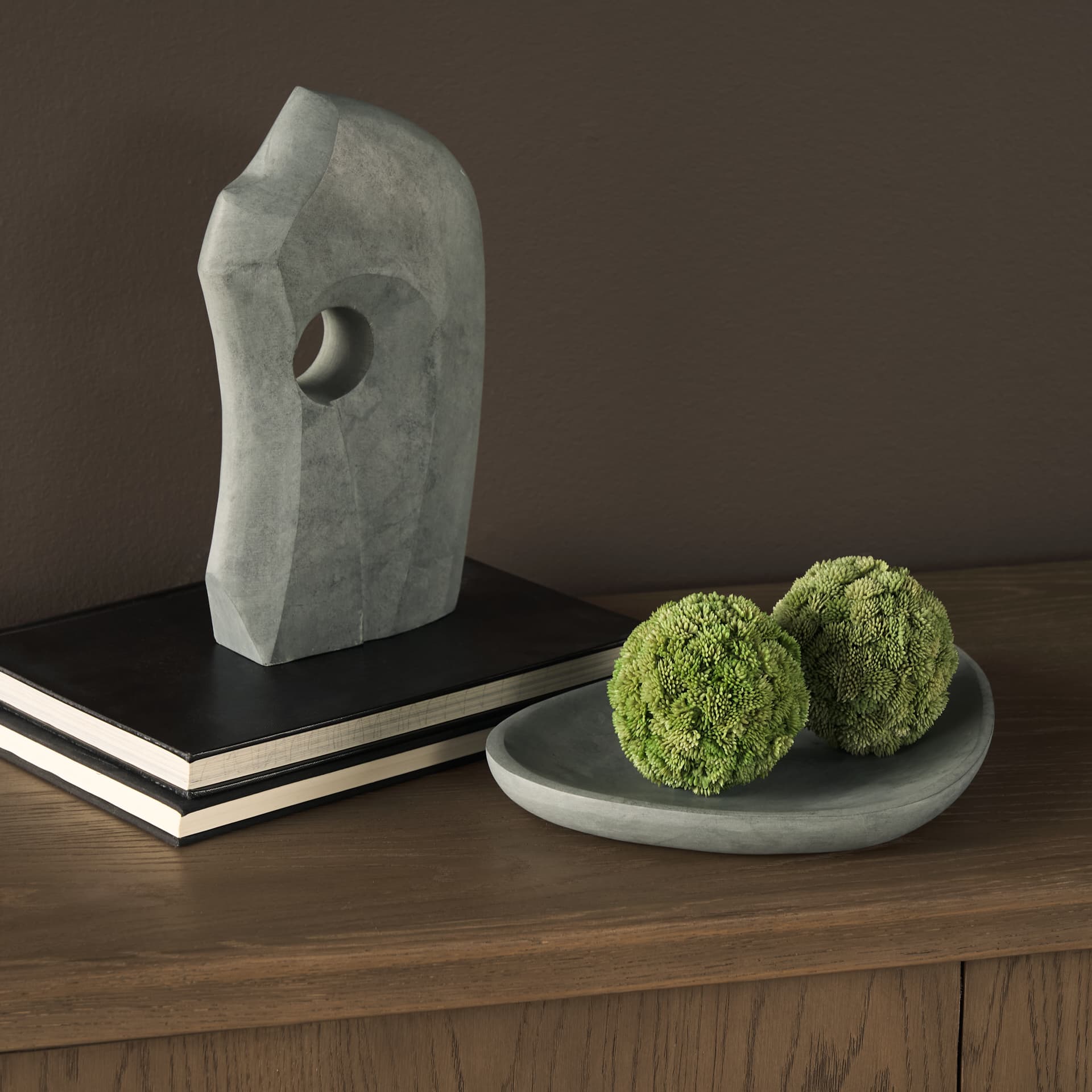 Carico Sculptural Gray Marble Decorative Object — product photograph