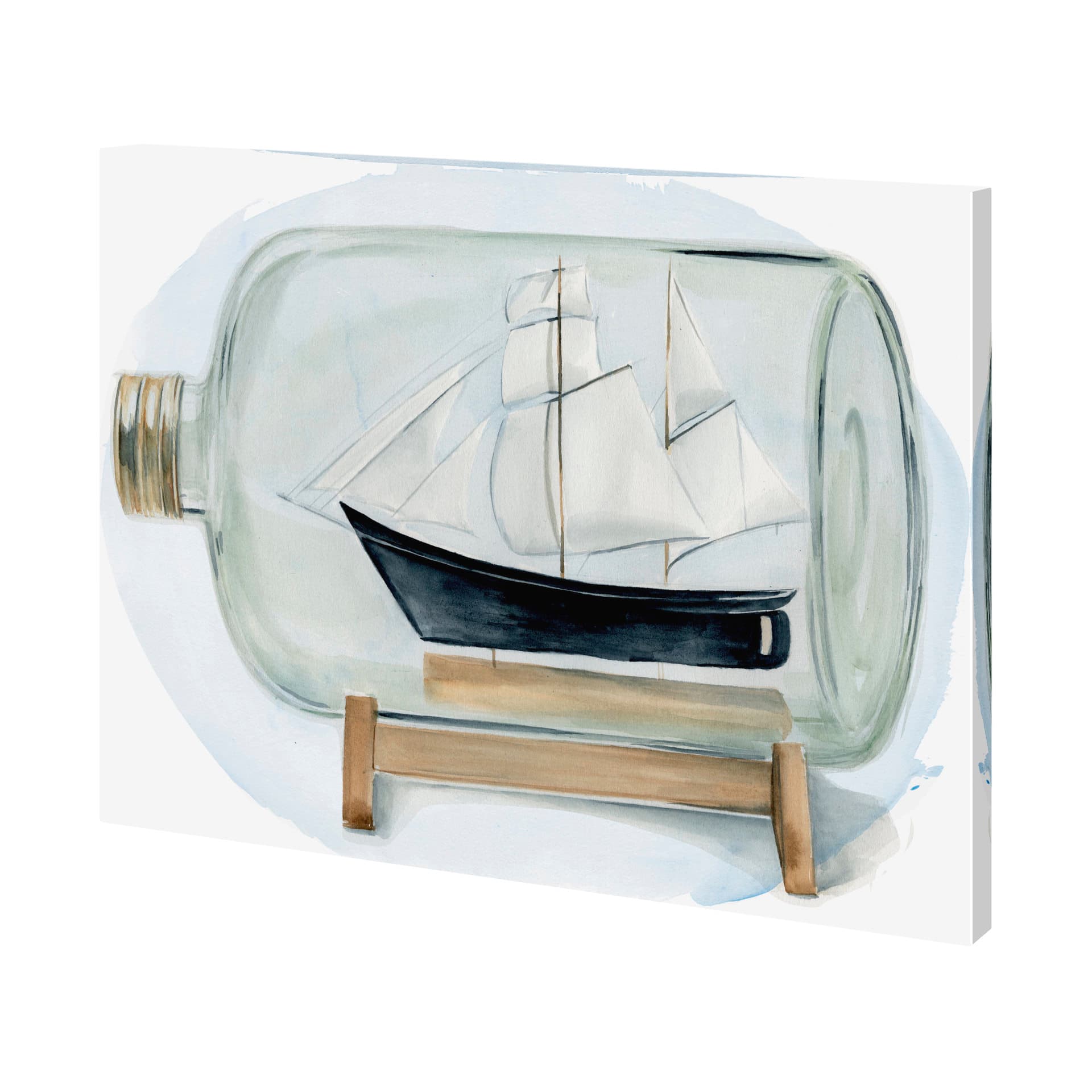 Sail the Seas II by Jennifer Paxton Parker a Hand Embellished Textured Canvas — product photograph