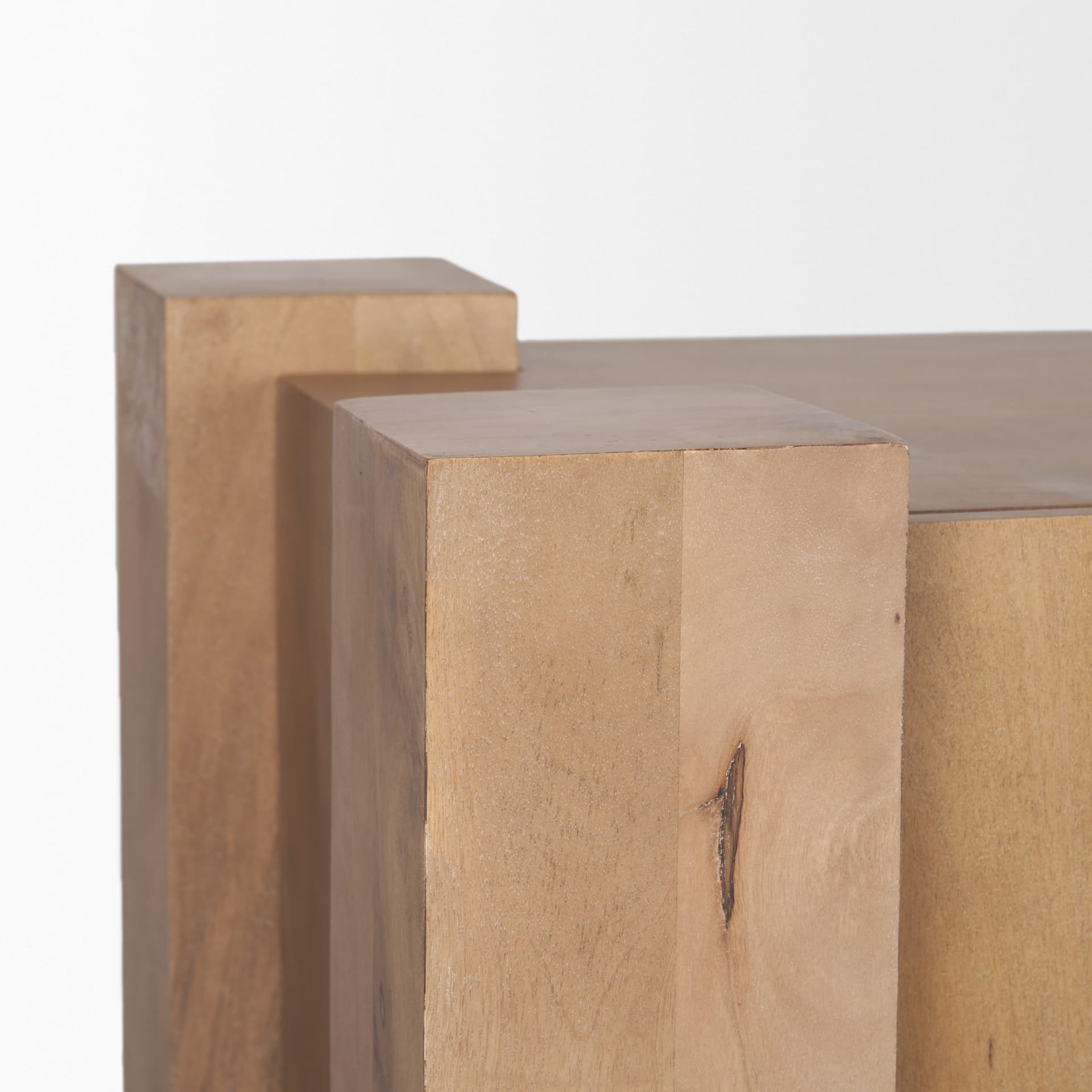 Beth Light Brown Wood w/ 3 Doors Sideboard — product photograph