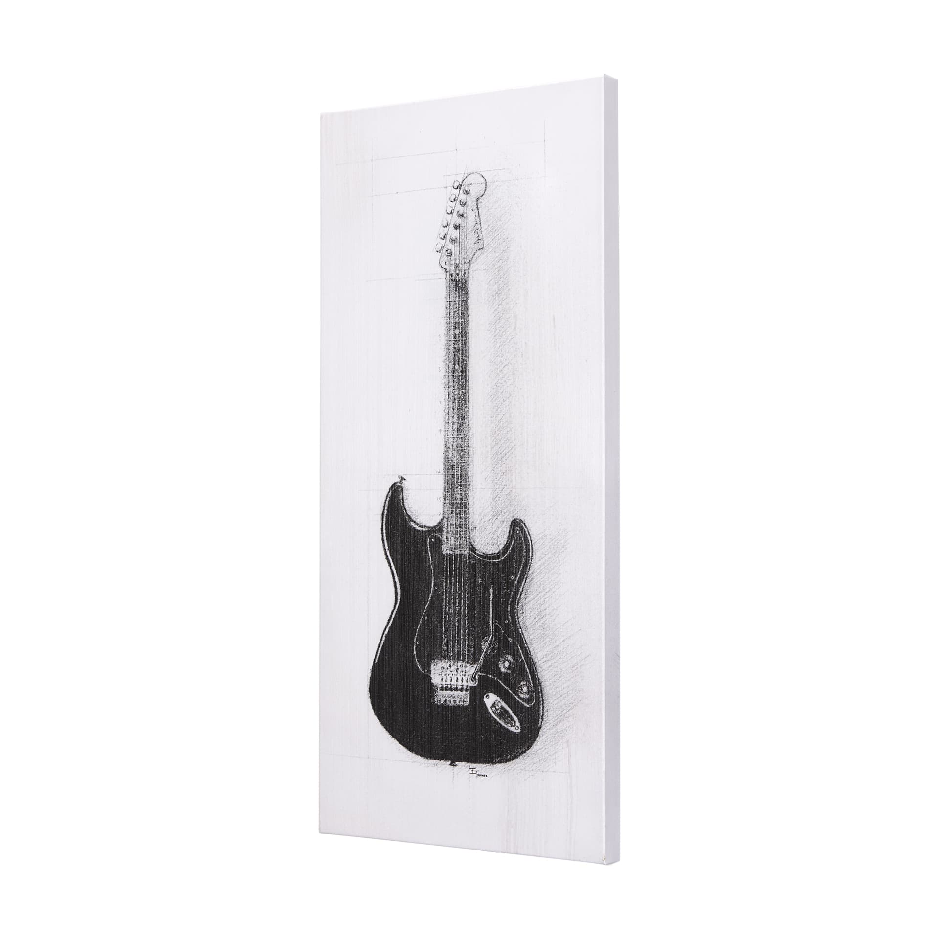 Guitar I by Mercana Studio a Hand Embellished Textured Canvas — product photograph