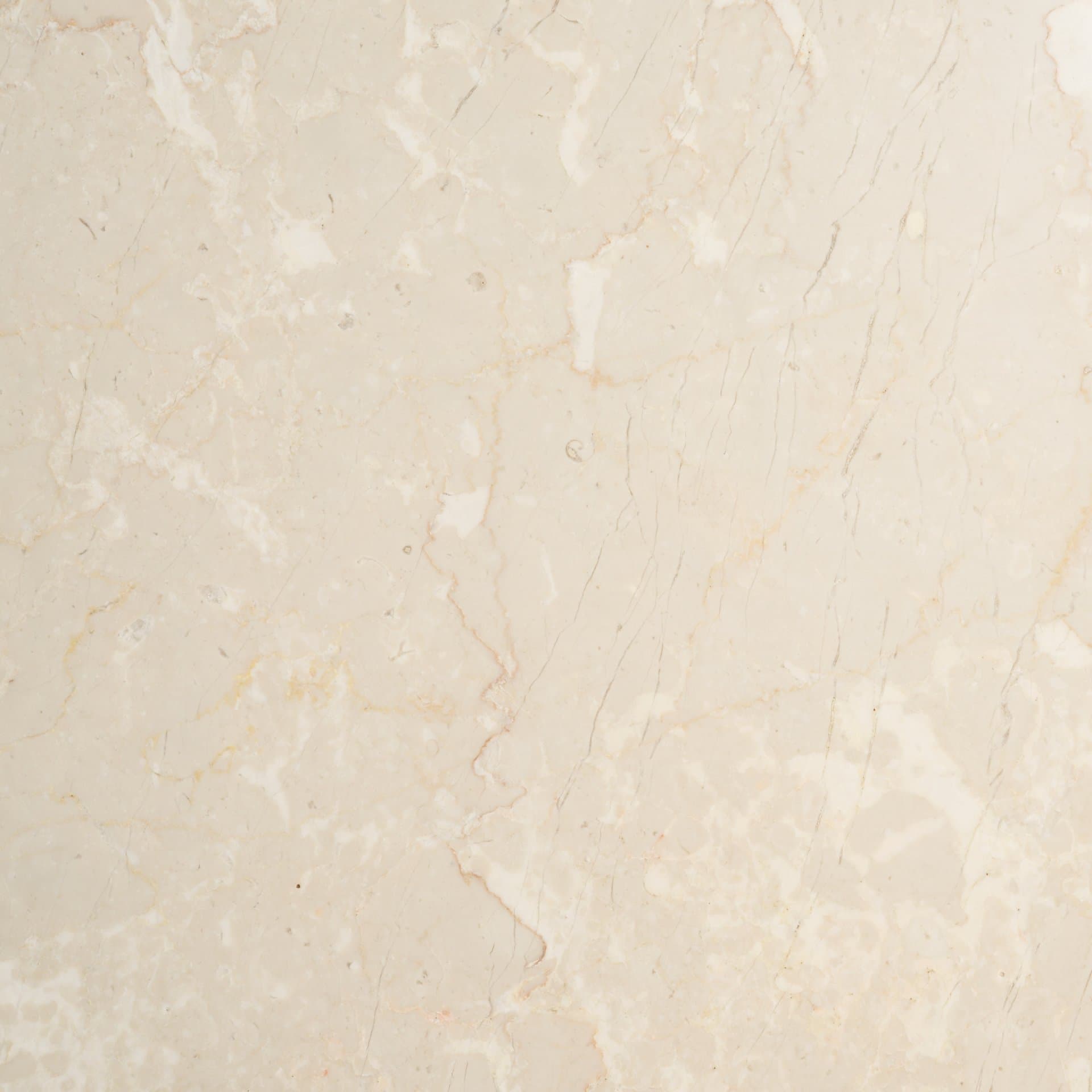 Marbrello Botticino Marble Top Light Brown Fluted Wood Half Moon Console Table — product photograph