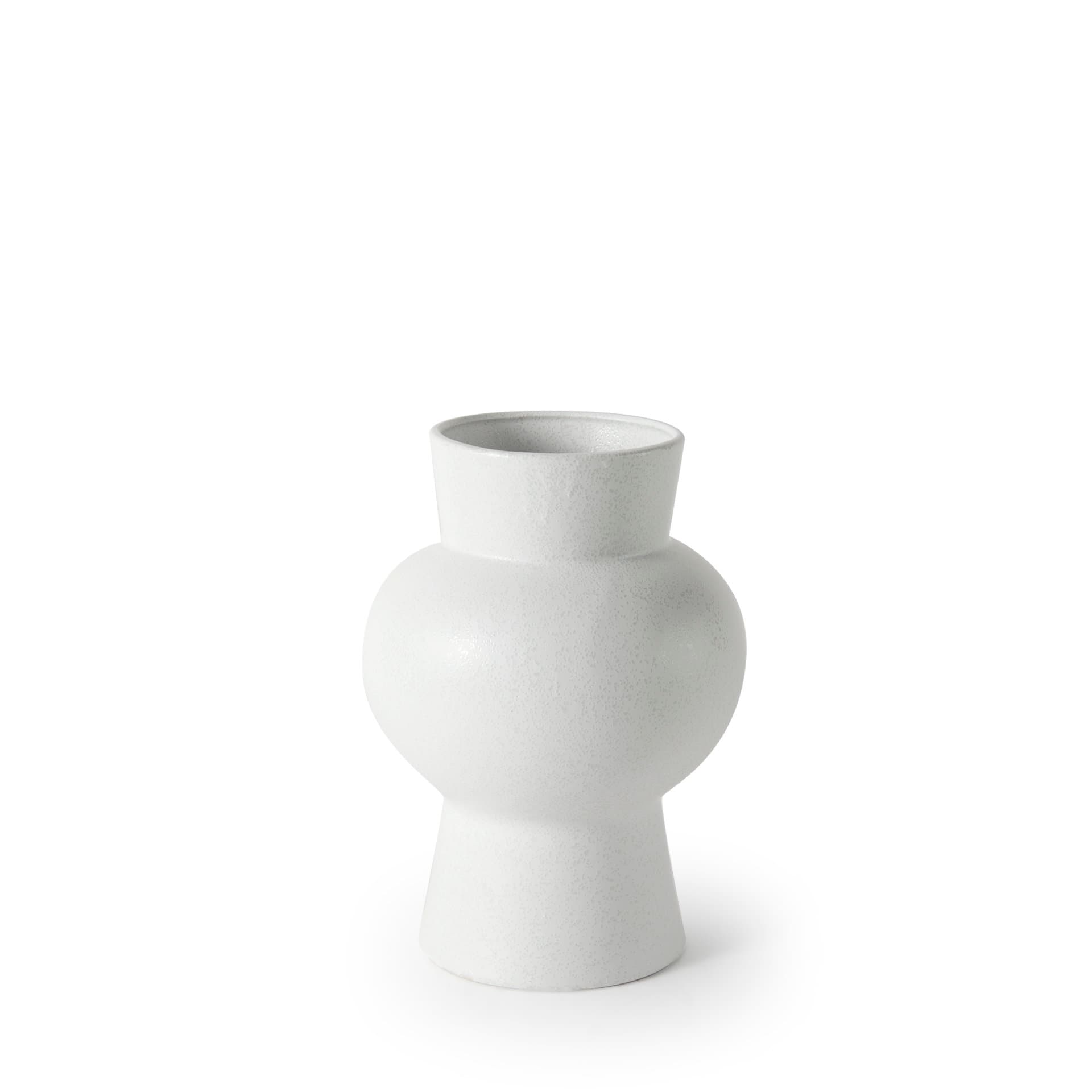 Laforge 10.8H Medium White Ceramic Vase — product photograph
