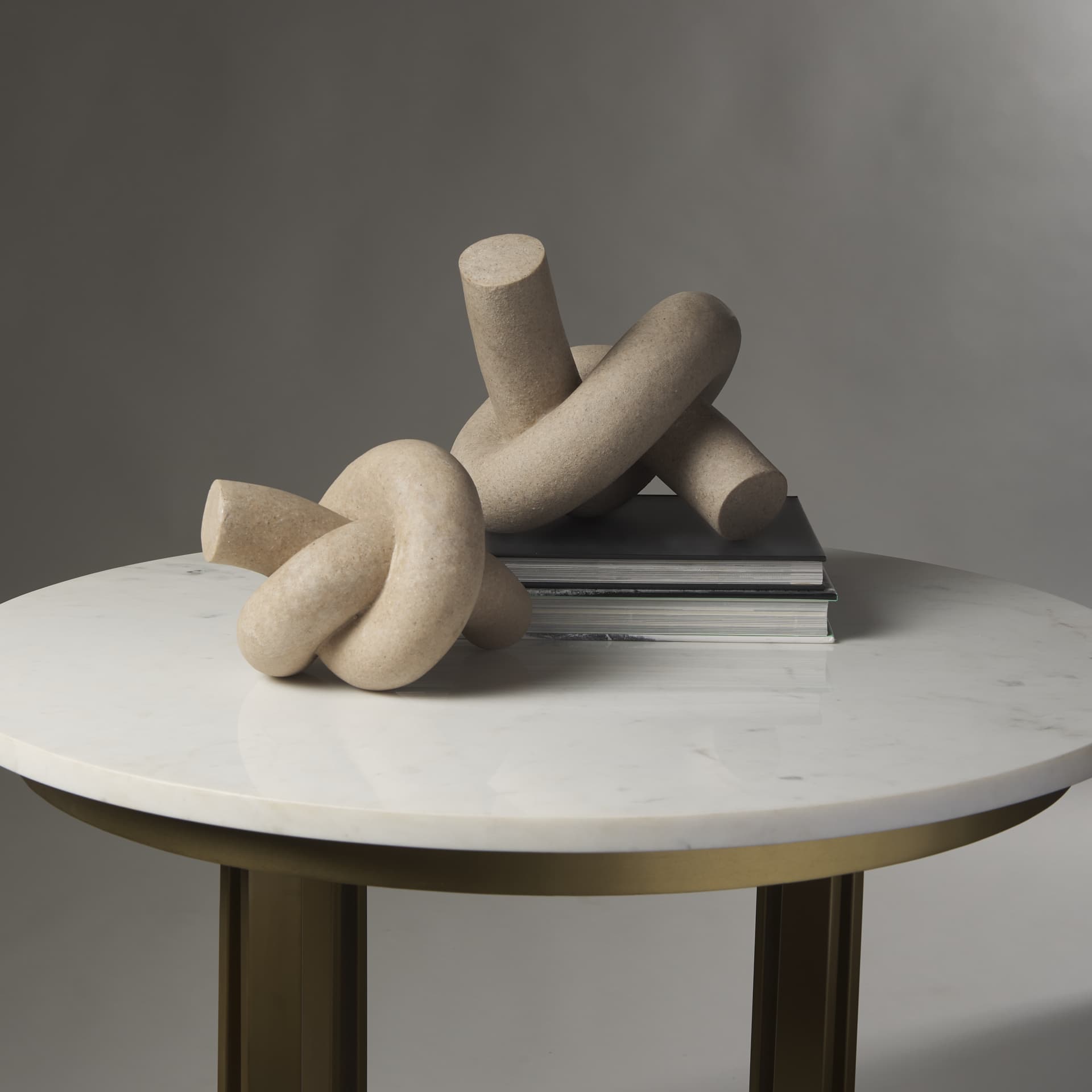 Otto Sandstone Resin Small Knot Sculpture Decorative Object — product photograph
