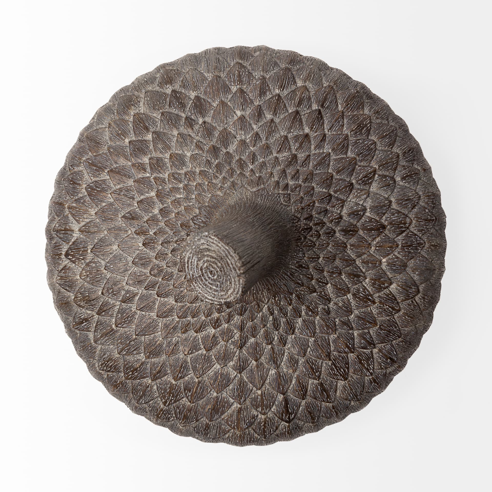 Mandor I (Small) 6L x 6W Brown Resin Acorn Box — product photograph