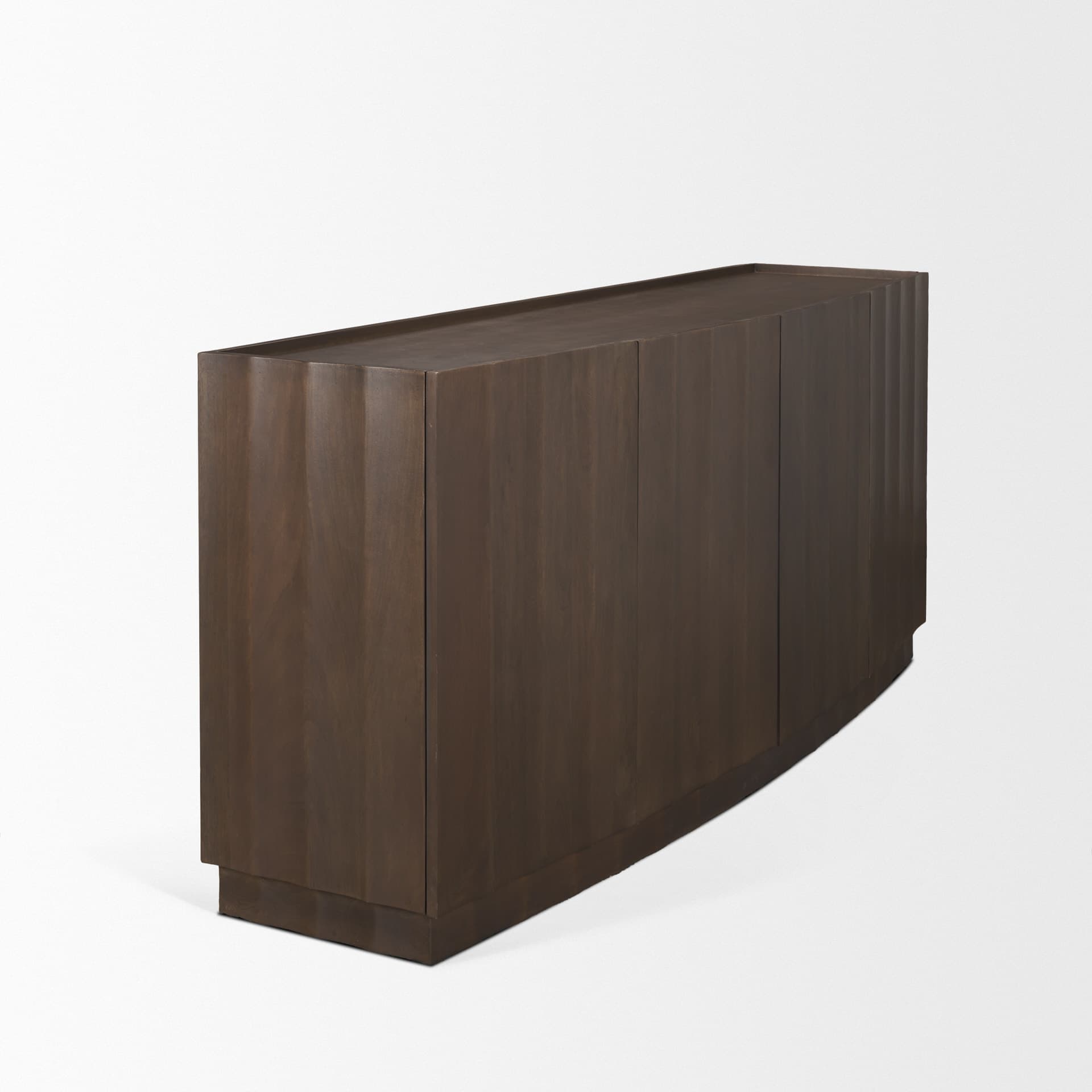 Swanson Dark Brown Wooden Scalloped Sideboard — product photograph