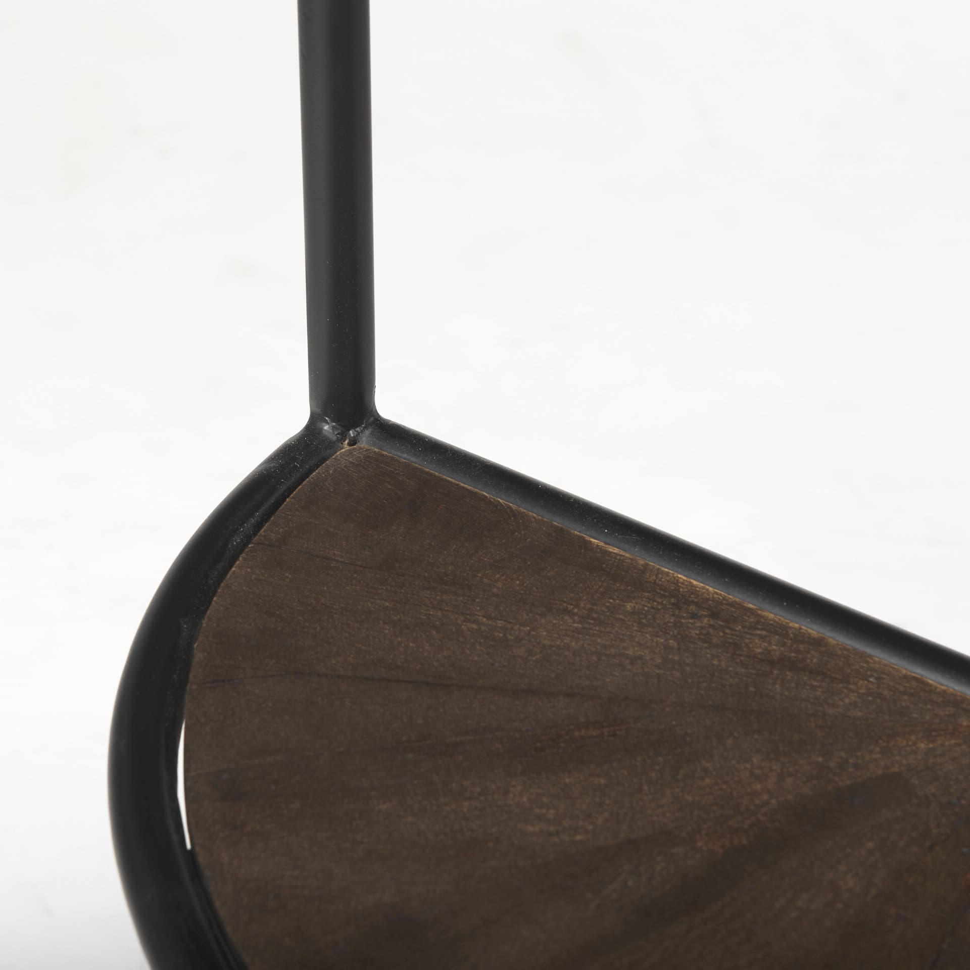 Arlo 20.5L x 20.5W x 24.4H Brown Wood W/Black Metal End Table — product photograph