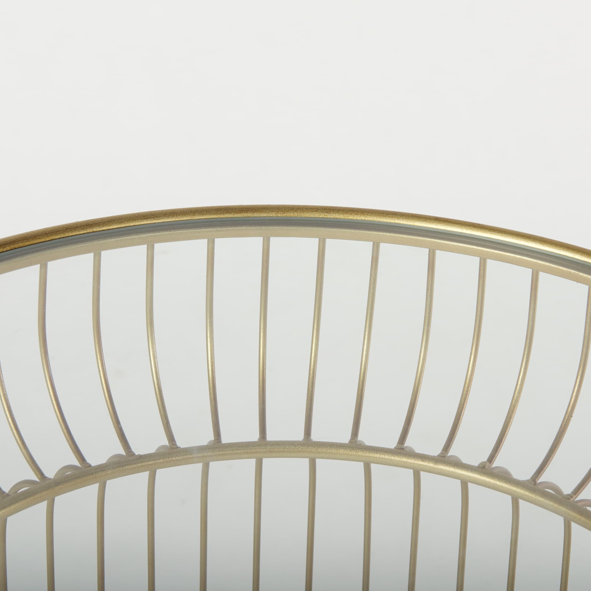 Shani Set of 2 Round, Gold Metal w/ Glass Accent Tables — product photograph