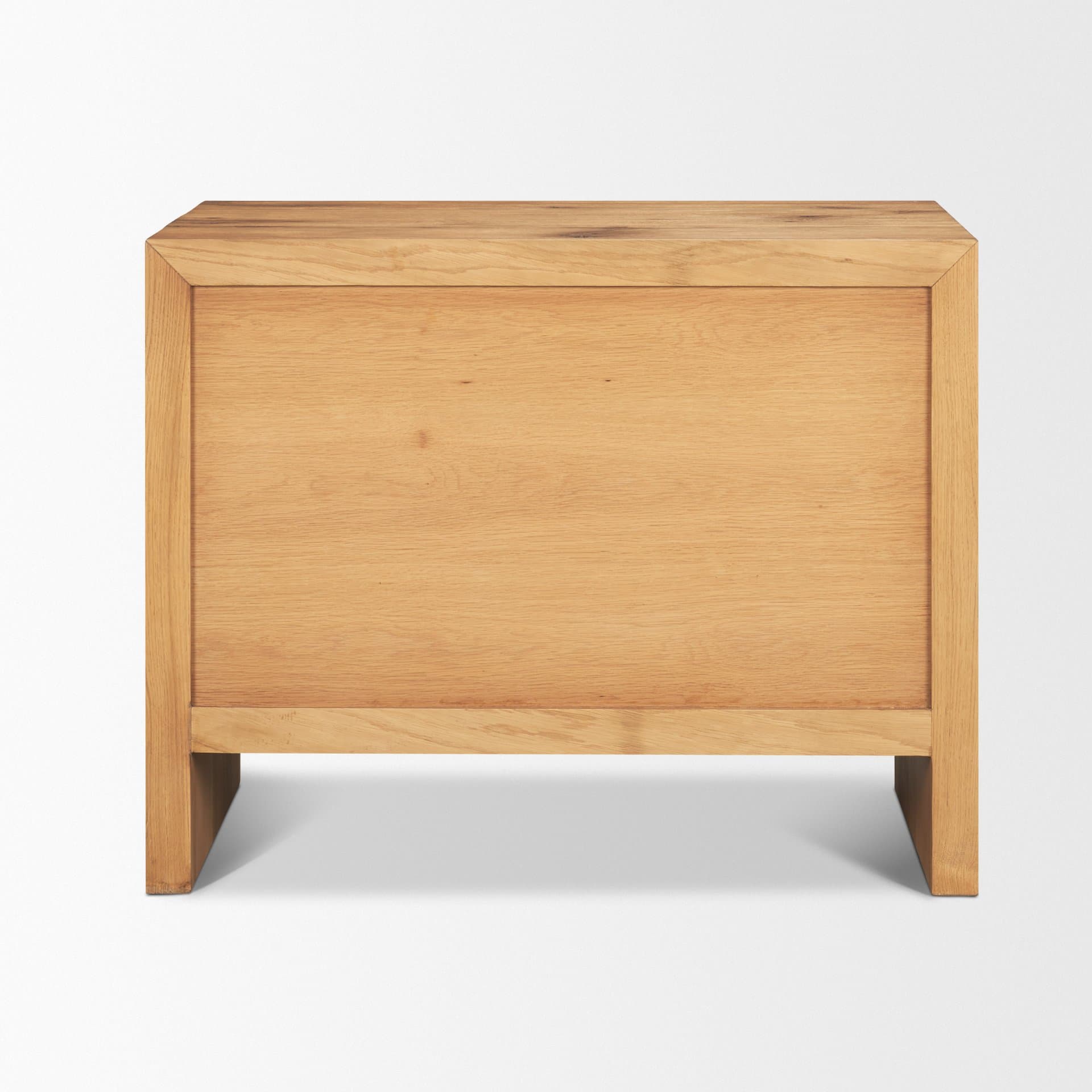 Belford 3-Drawer Light Brown Oak Wood Closed Nightstand — product photograph