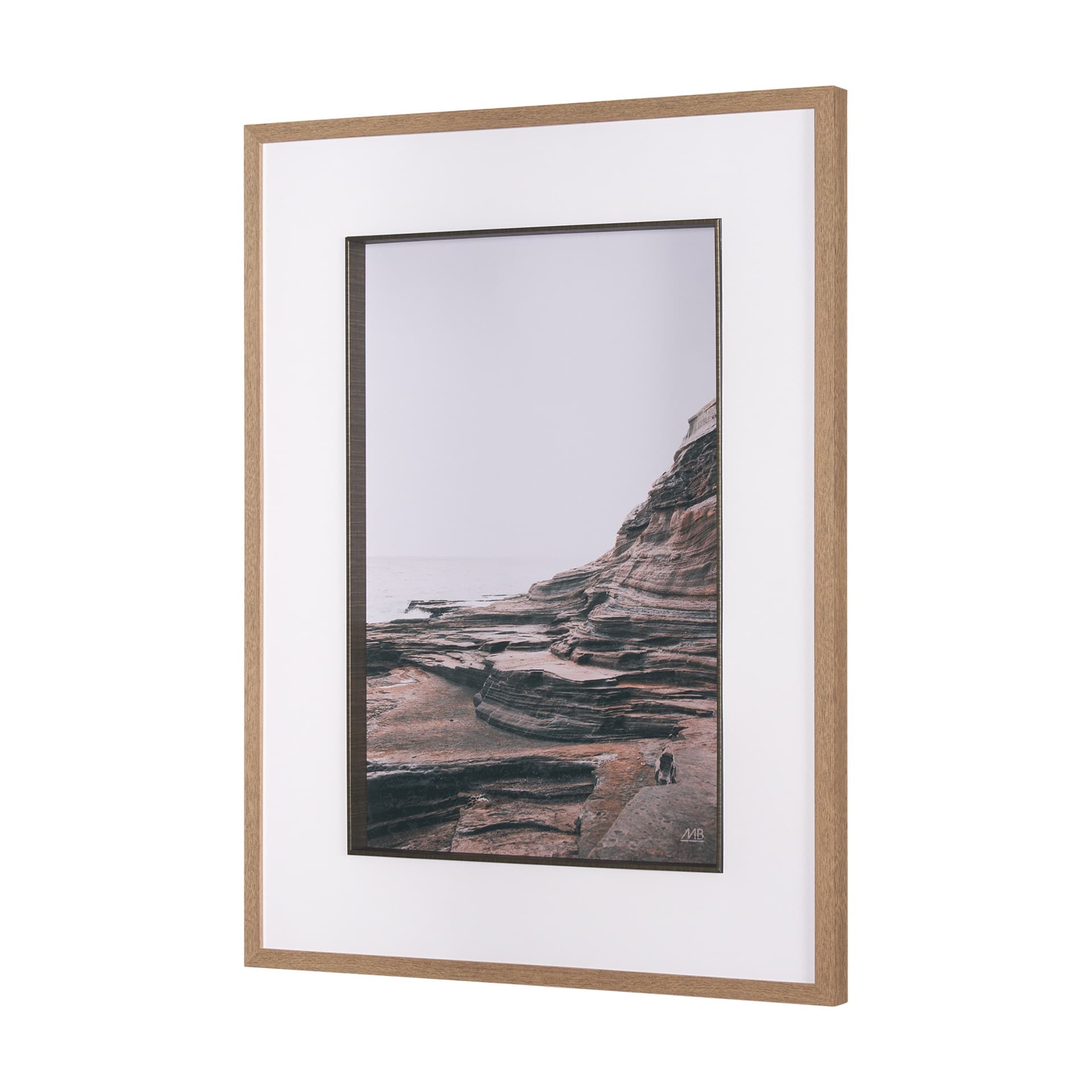 Rocky Shore Hawaii by Max Blakesberg Studios a Hand Embellished Framed Photo Art Print Matted under — product photograph