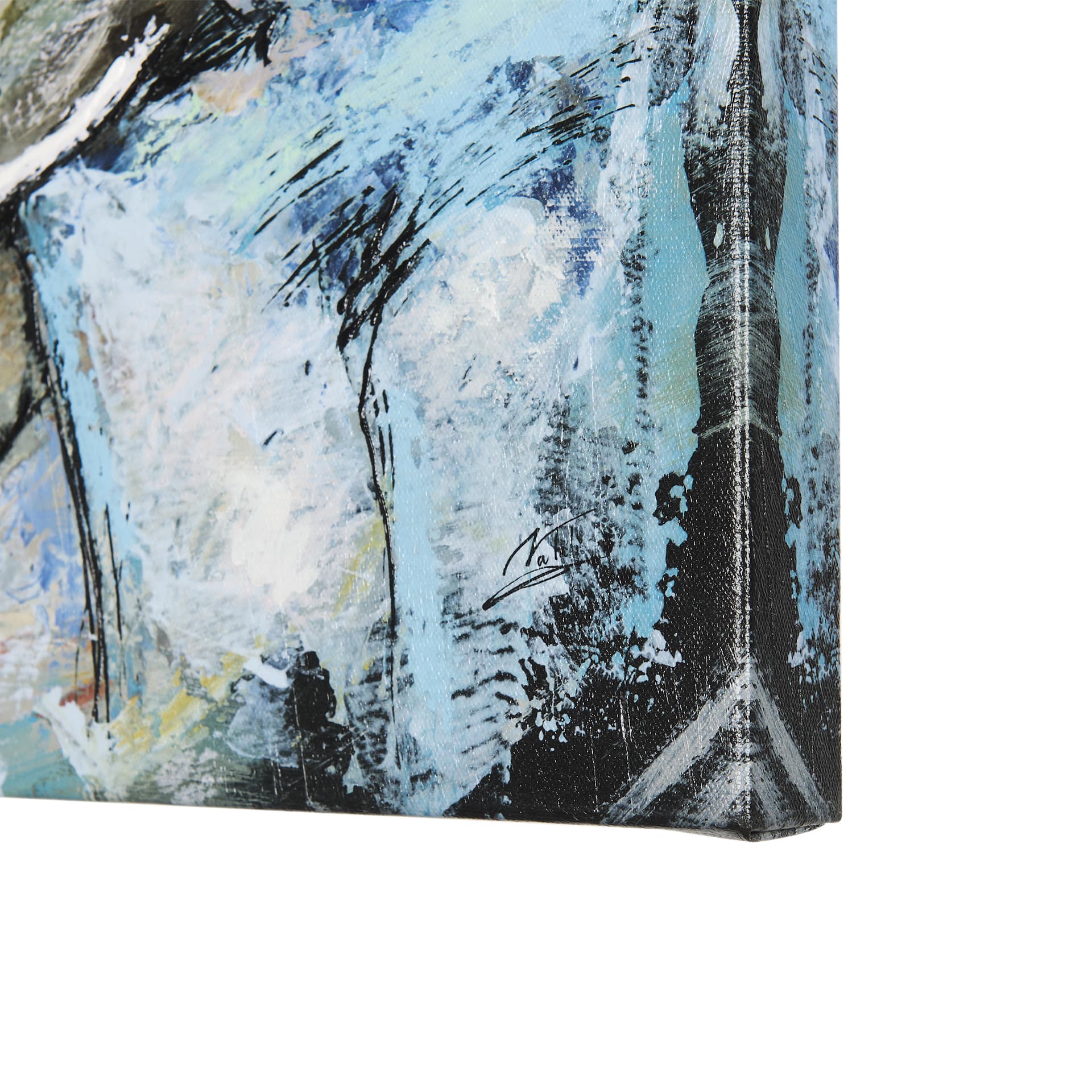 Still Life with Peaches by Mercana Studio a Hand Embellished Textured Canvas — product photograph