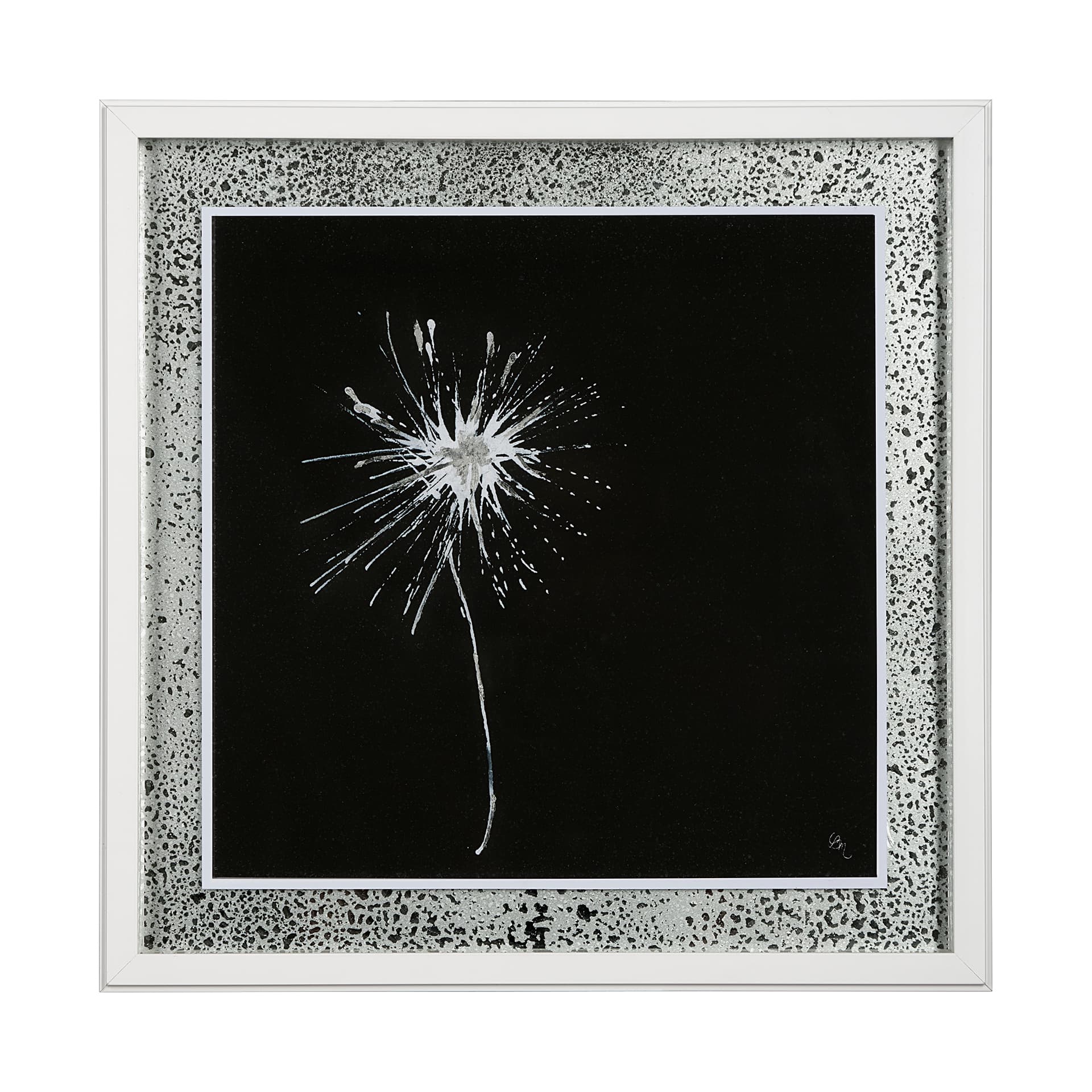Flora II by Mercana Studio a Hand Embellished Textured Framed Art Print Matted under Glass — product photograph