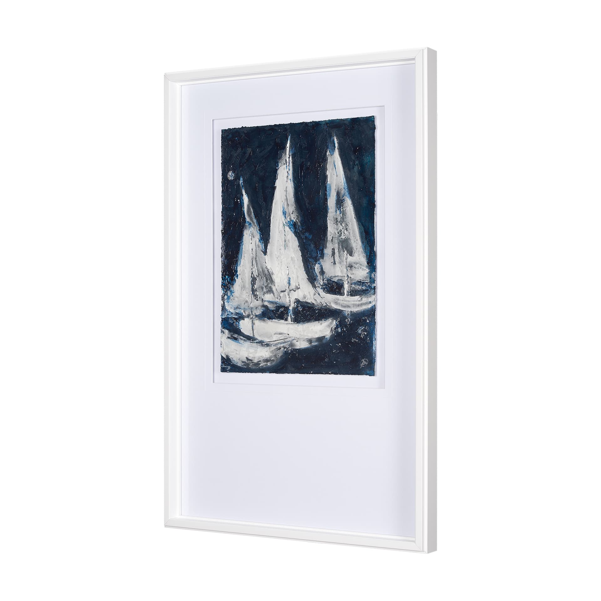 Paper Boats II by Studio M a Framed Art Print Matted under Glass — product photograph