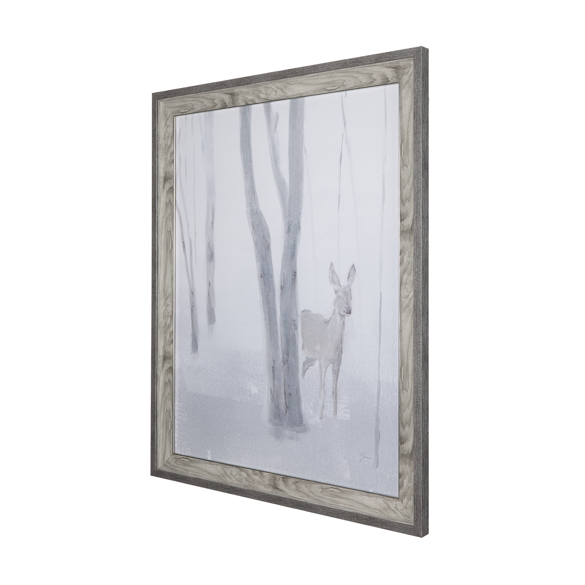 A Winter Day in Forest I by Mercana Studio Hand Embellished Framed Art Print Matted under Glass — product photograph