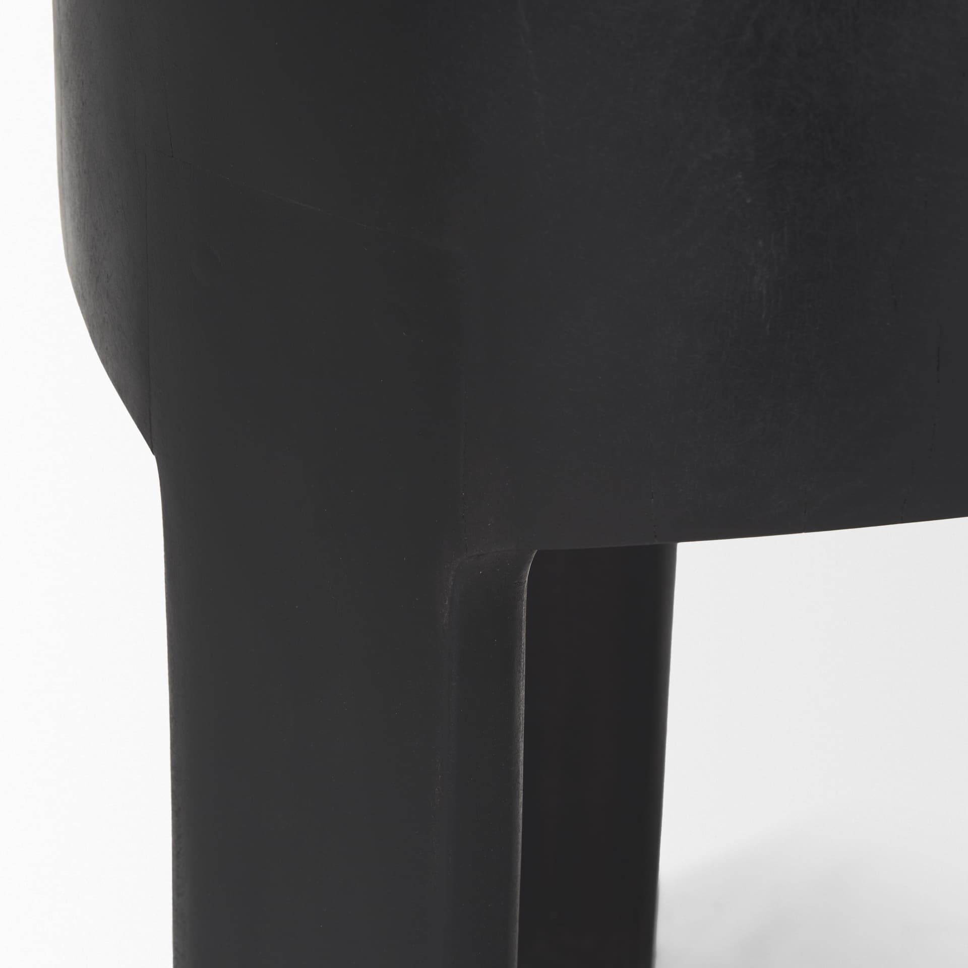 Riya Solid Black Wooden Stool — product photograph