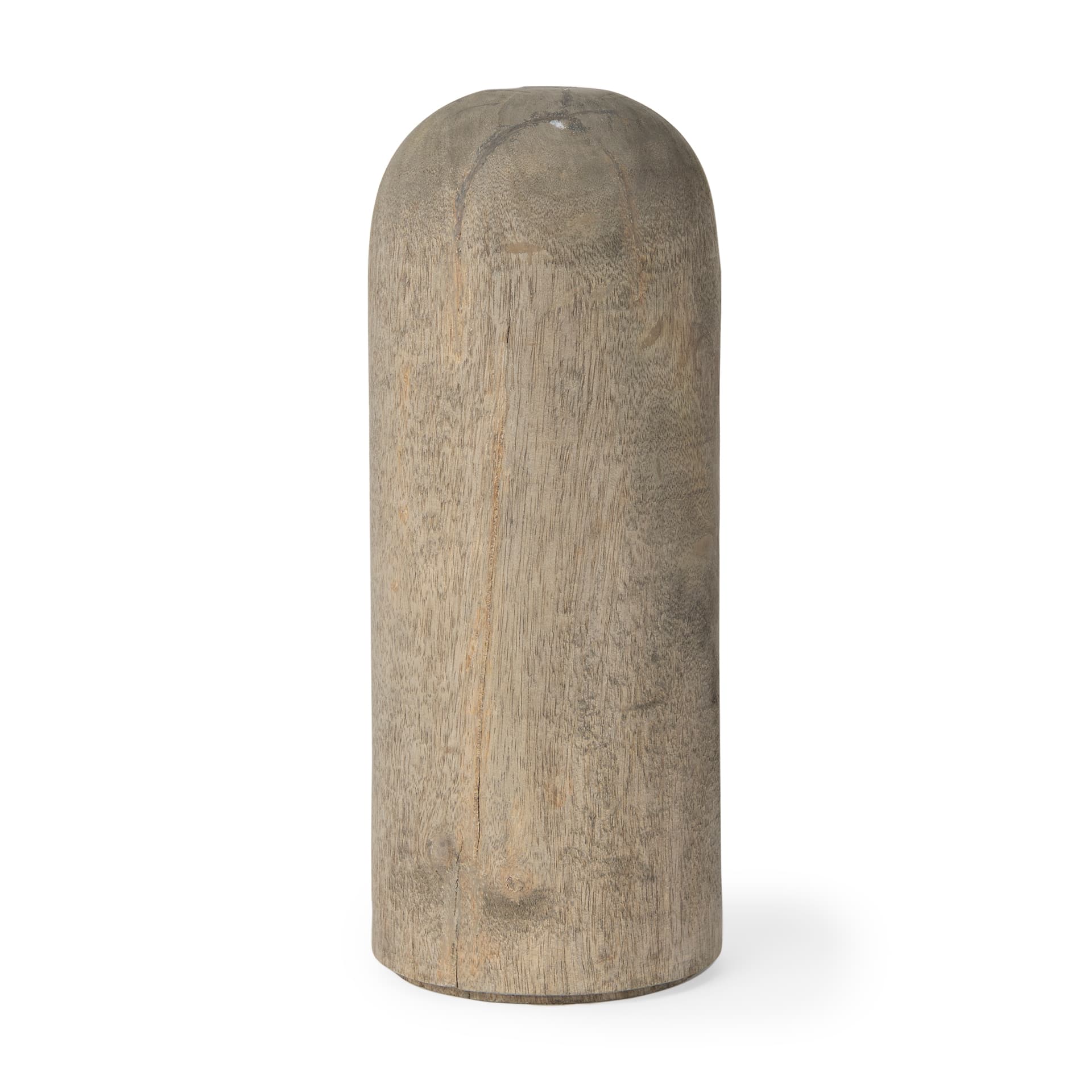 Knox Large Gray-Wash Wood Decorative Object — product photograph