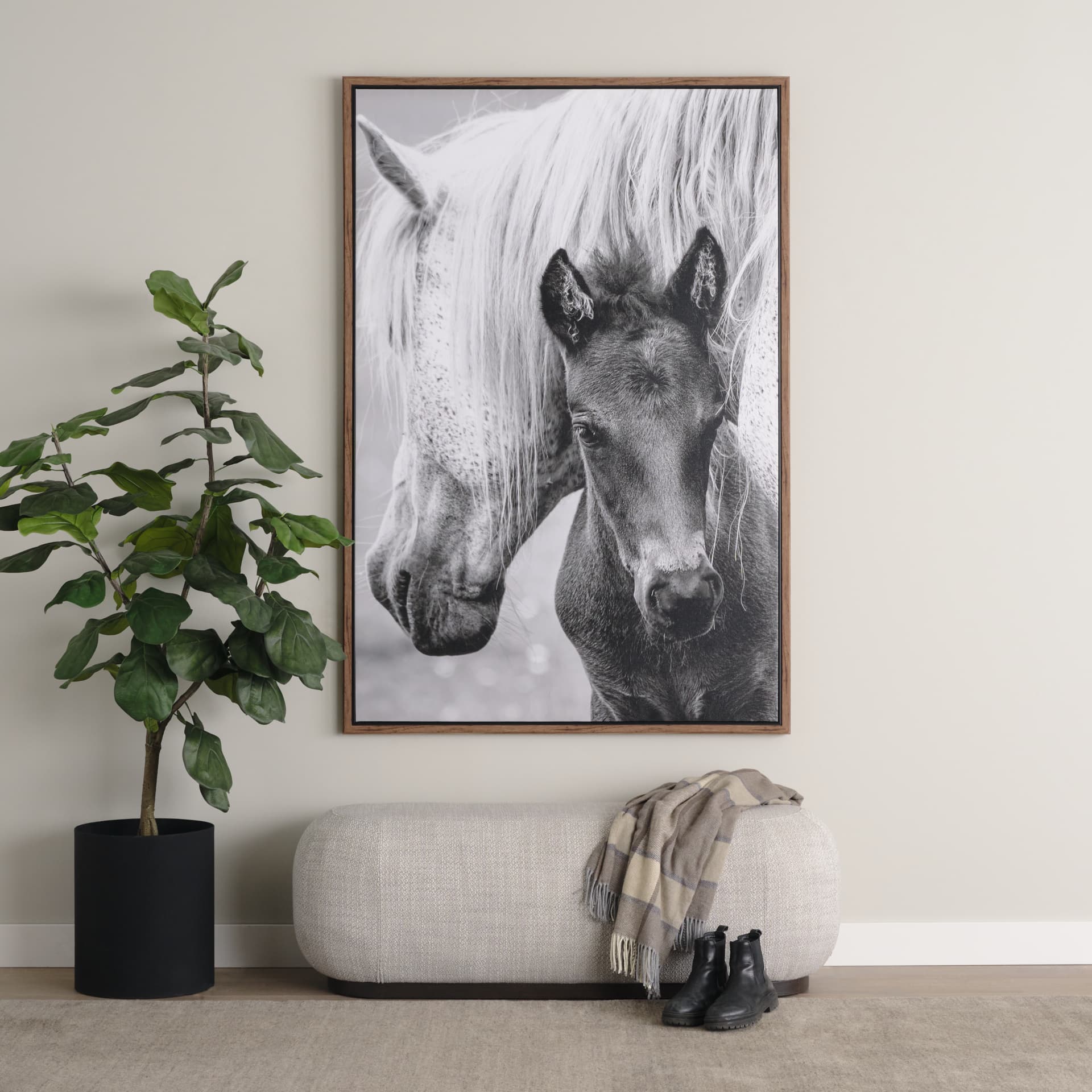 The Foal by Mercana Studio a Hand Embellished Textured Framed Canvas — product photograph