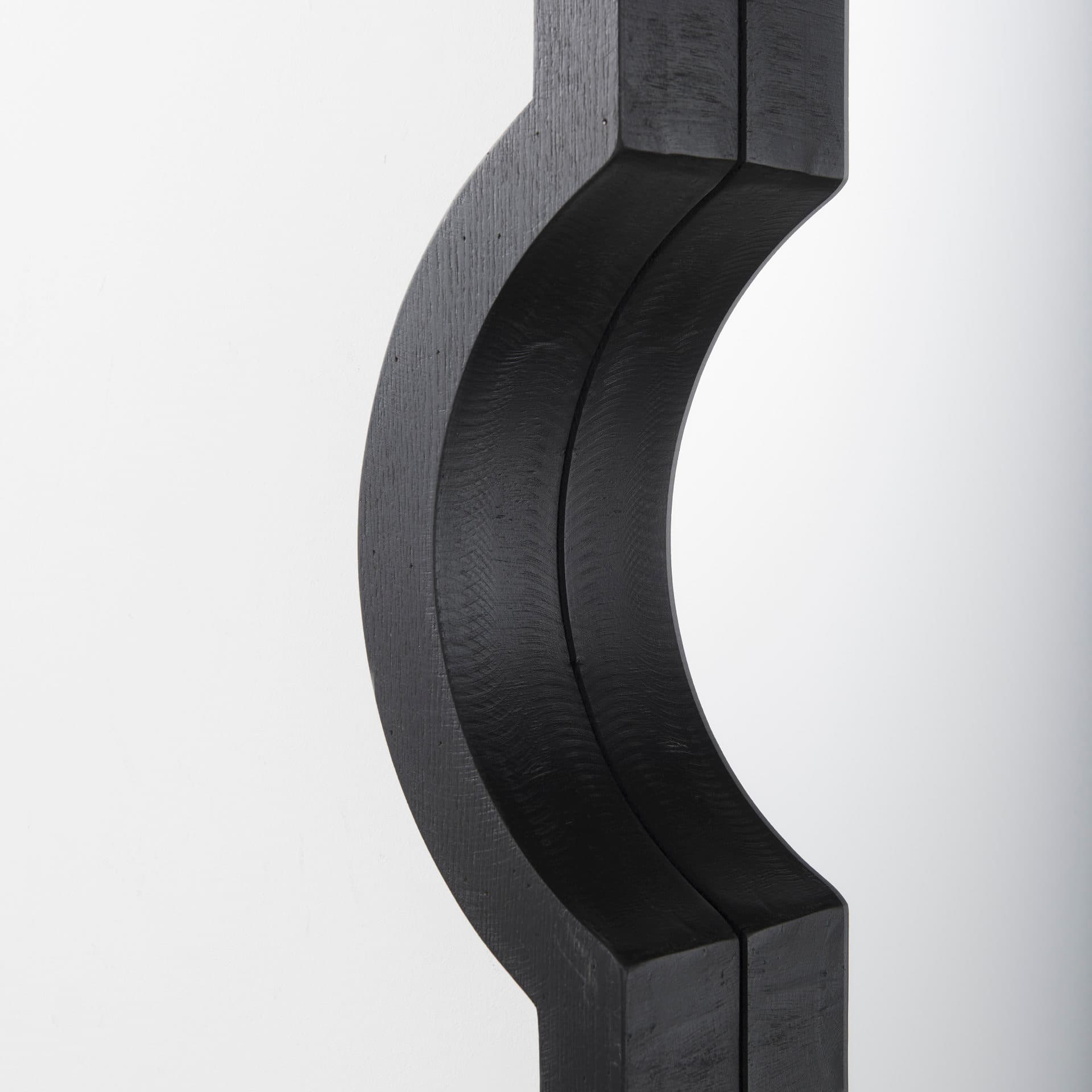 Tamanar 15.0 x 3.0 x 34.1 Black Wood Frame Wall Mirror — product photograph