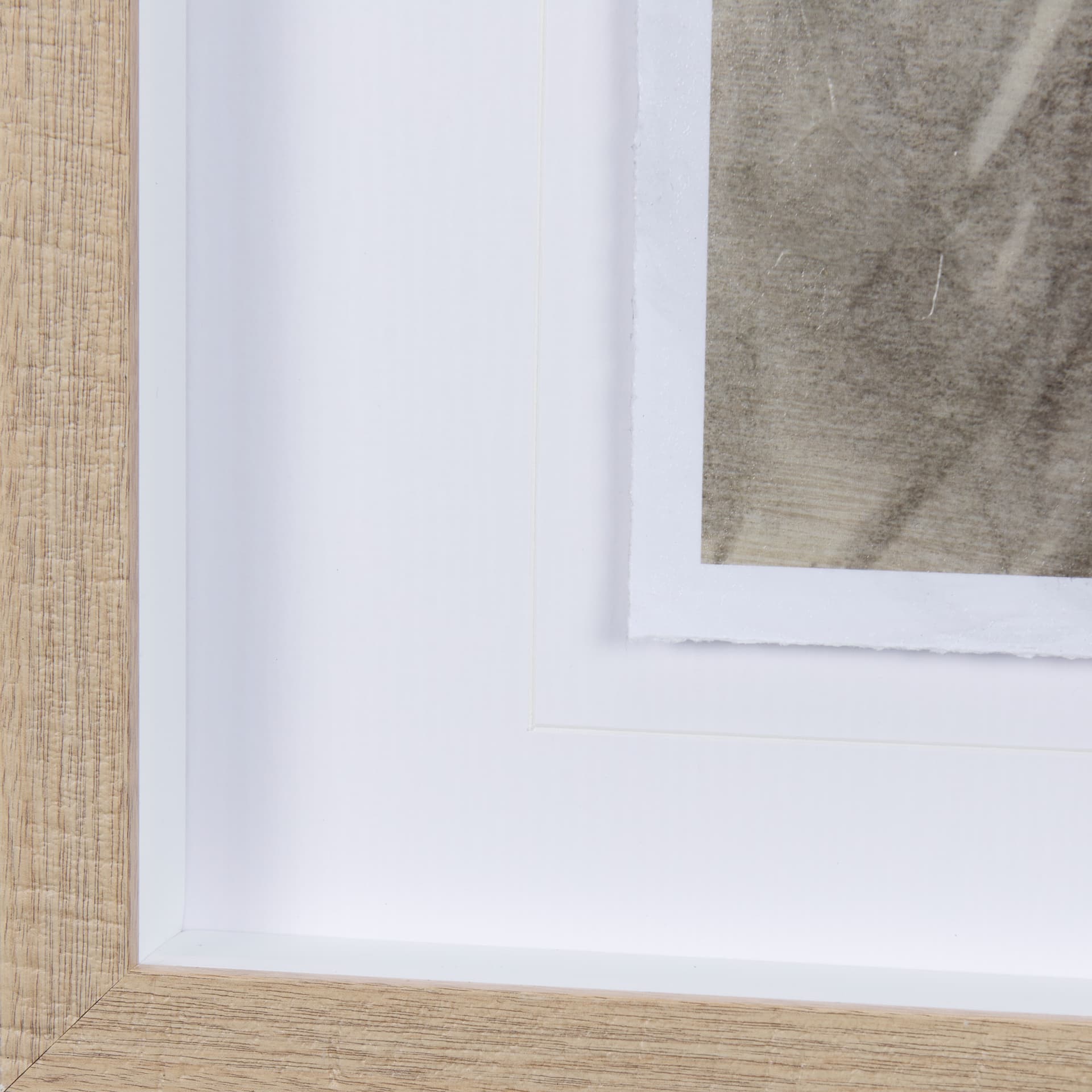 Shadows on Wood II by Mercana Studio a Hand Embellished Textured Framed Art Print Matted under Glass — product photograph