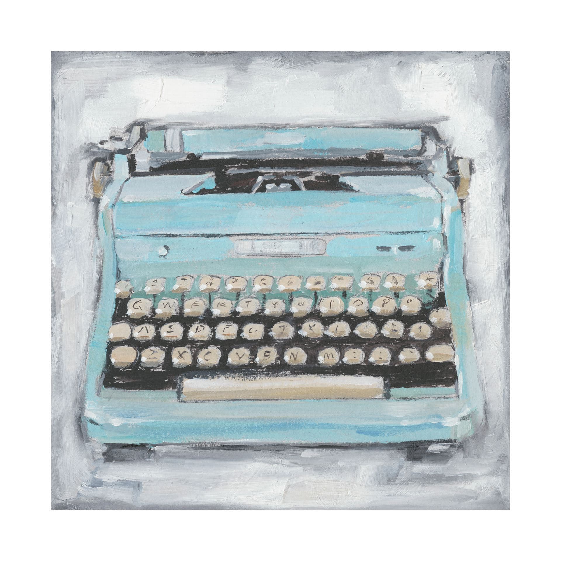 Vintage Typewriter III by Ethan Harper a Hand Embellished Textured Canvas — product photograph