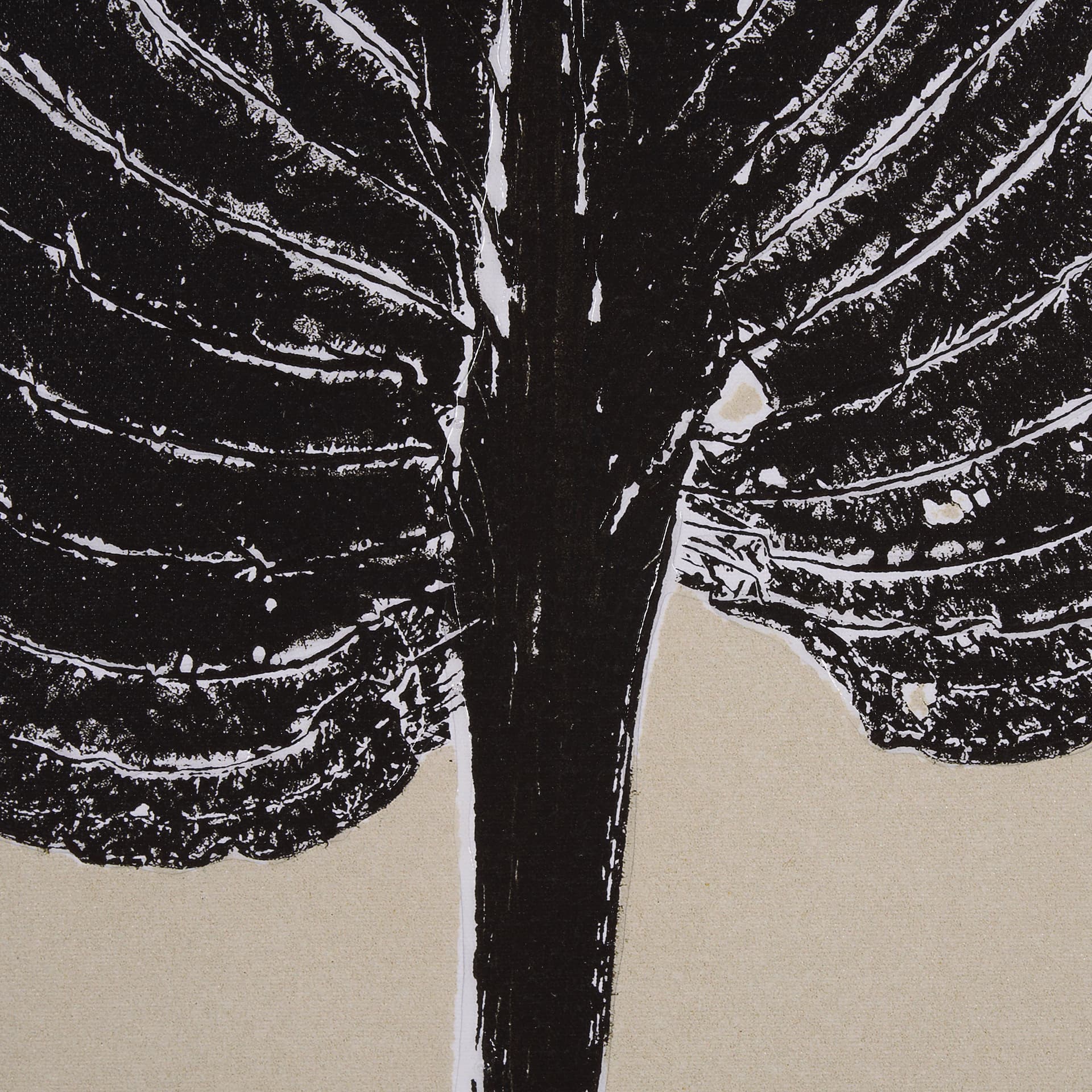 Hosta B by Mary Margaret Briggs a Hand Embellished Textured Framed Art Print — product photograph