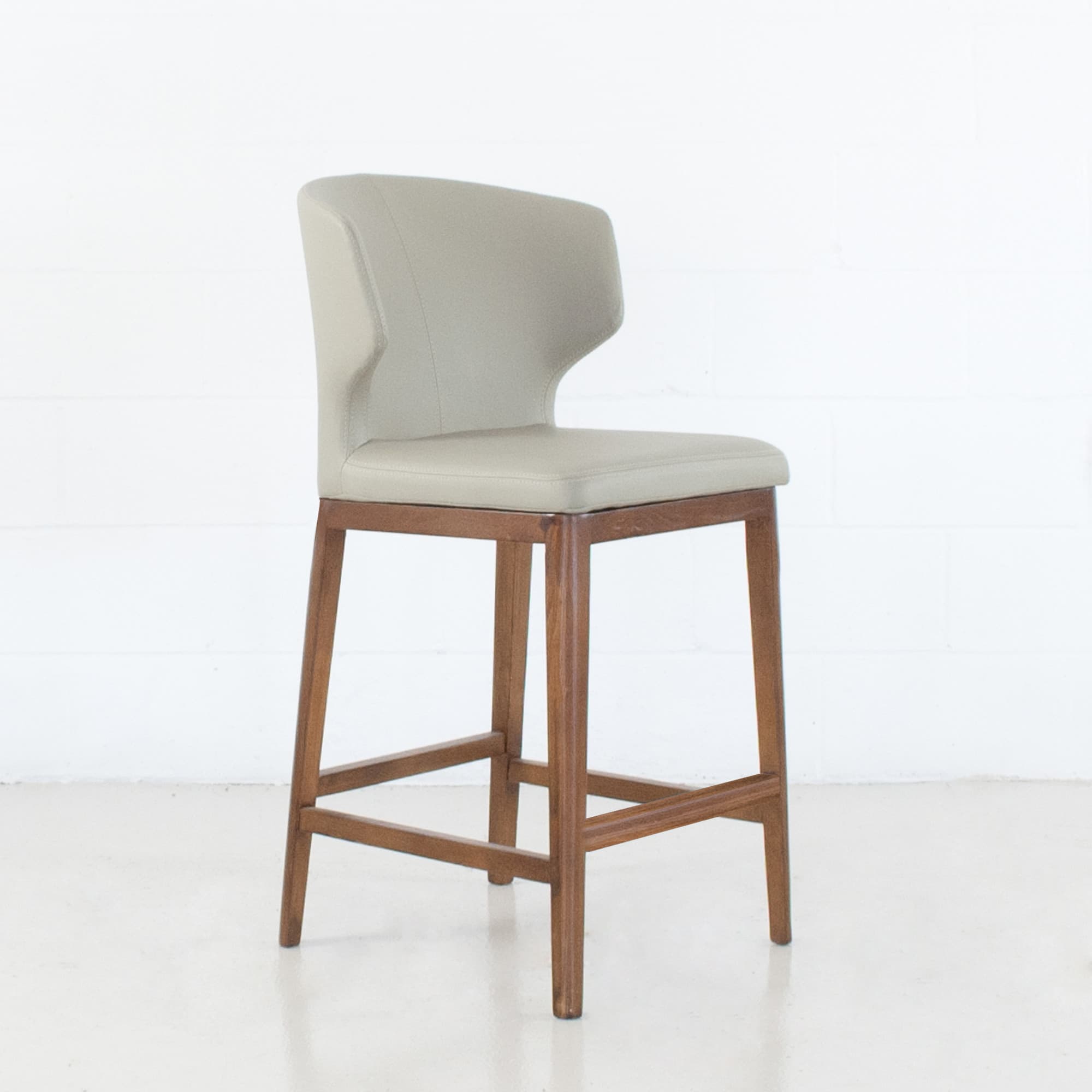 Cabo Stool With Solid Wood Base — product photograph